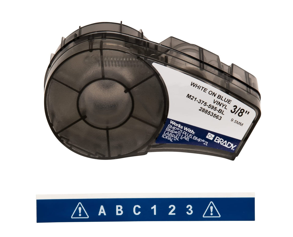 Brady Authentic (M21-375-595-BL) All-Weather Vinyl Label for Indoor/Outdoor ID, Lab and Equipment