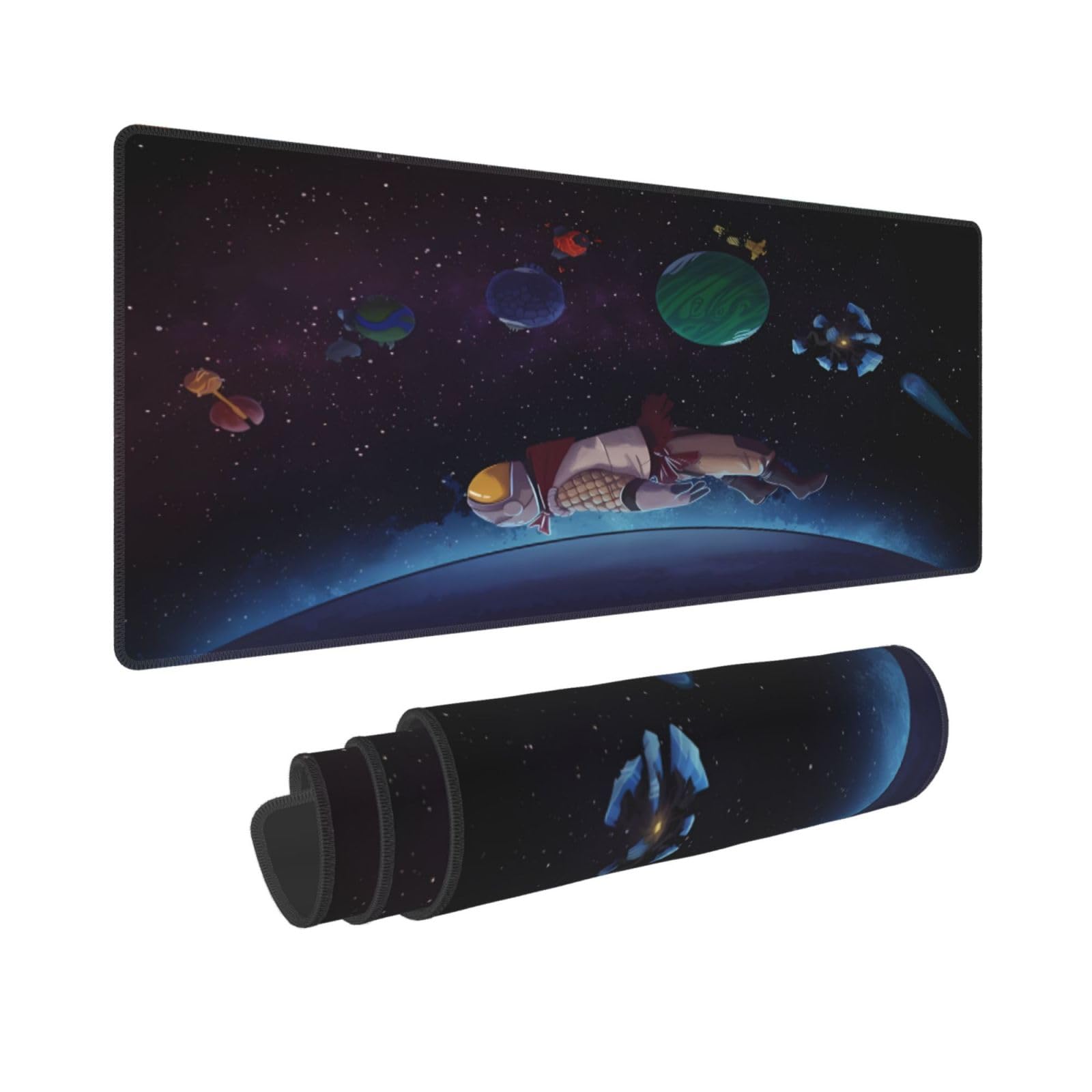 Keebik Gaming Mouse Pad, Outer Ship Wilds Mouse Pad 11.8x23.6 Inch Large Extended Computer Mouse