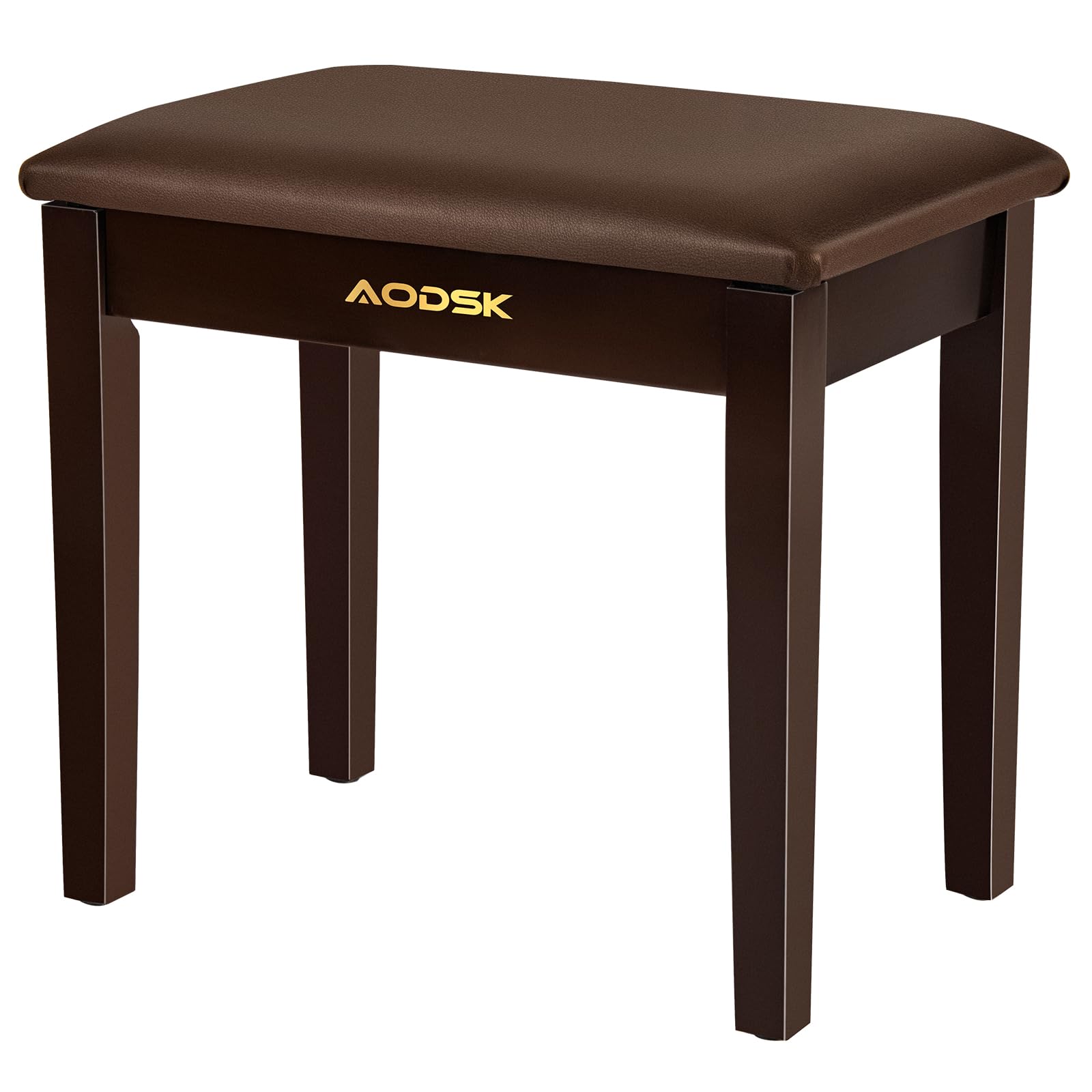 AODSK Piano Bench with Cushion,Solid Wood Keyboard Bench Piano Chair Piano Seat,Brown Piano