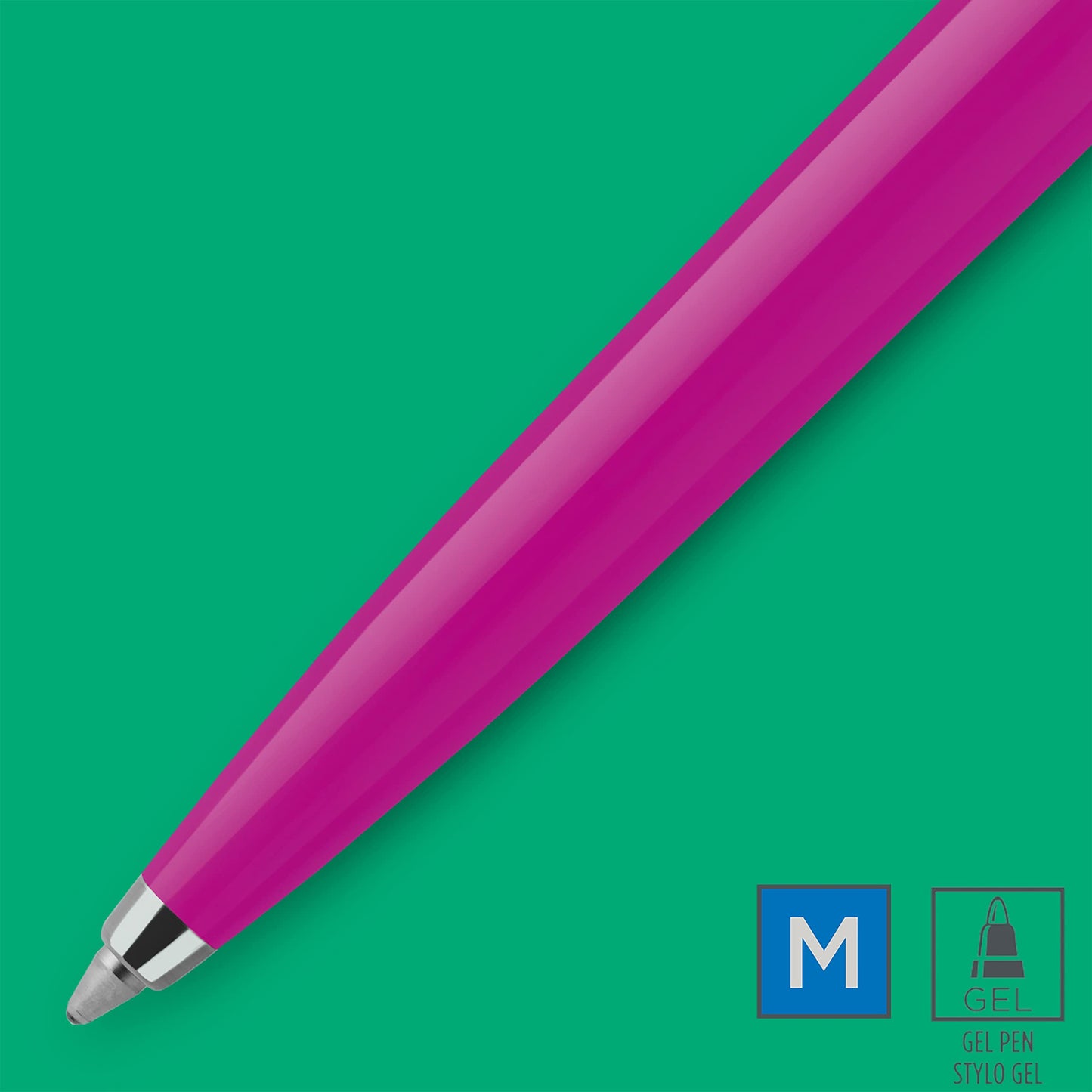 Parker Jotter Originals Gel Pen |'90s Retro Magenta Finish | Medium Point (0.7 mm) | Blue Ink | 1