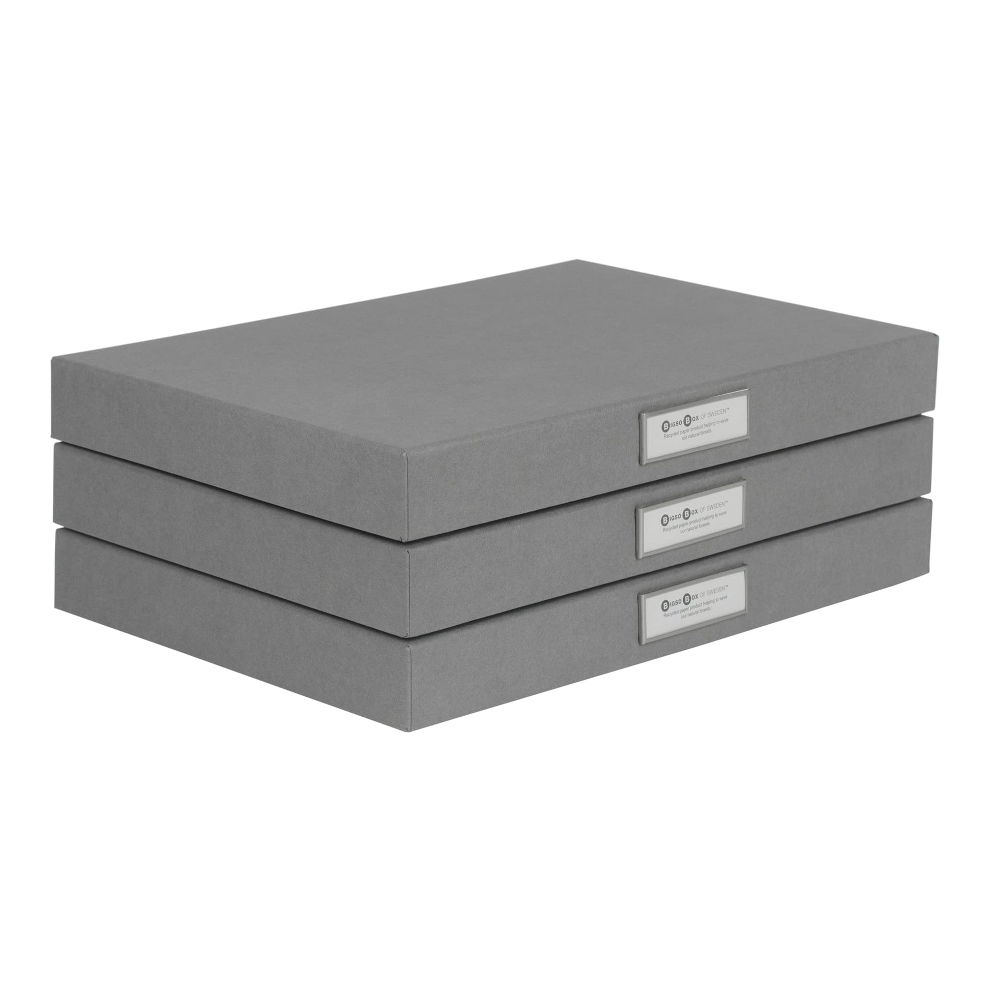 Bigso Sven Fiberboard Classic Hinged Document Box - File Organizer for Important Paperwork