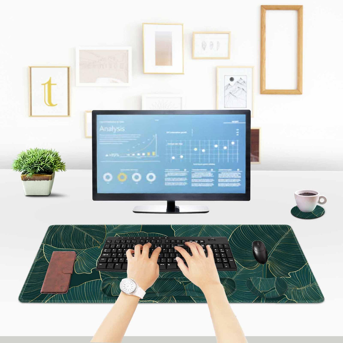 ToLuLu Extended Gaming Mouse Pad, Ergonomic Keyboard Mouse Wrist Rest Set