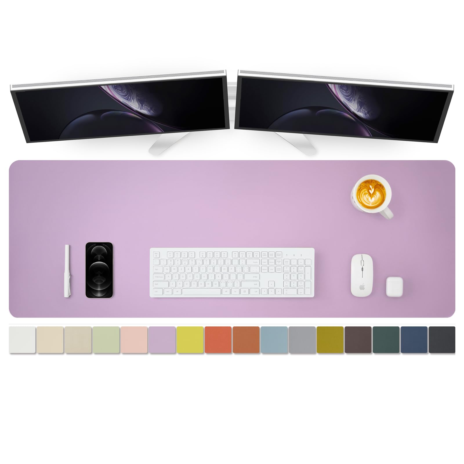Large Desk Mat - 47.2"x 17" Non-Slip PU Desk Pad for Office and Home - Ideal for Large Mouse Pad