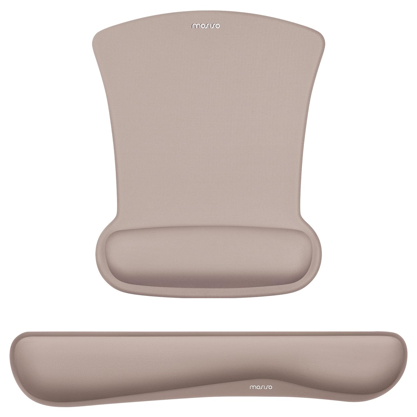 MOSISO Wrist Rest Support for Mouse Pad & Keyboard Set, Taupe Brown