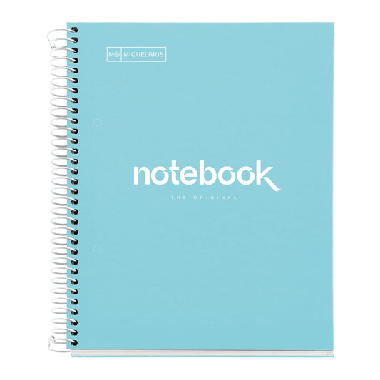 Miquelrius - A5 Notebook Emotions, 80 Sheets 90 g/m², Horizontal Ruled 7 mm, 1 Colour Stripe