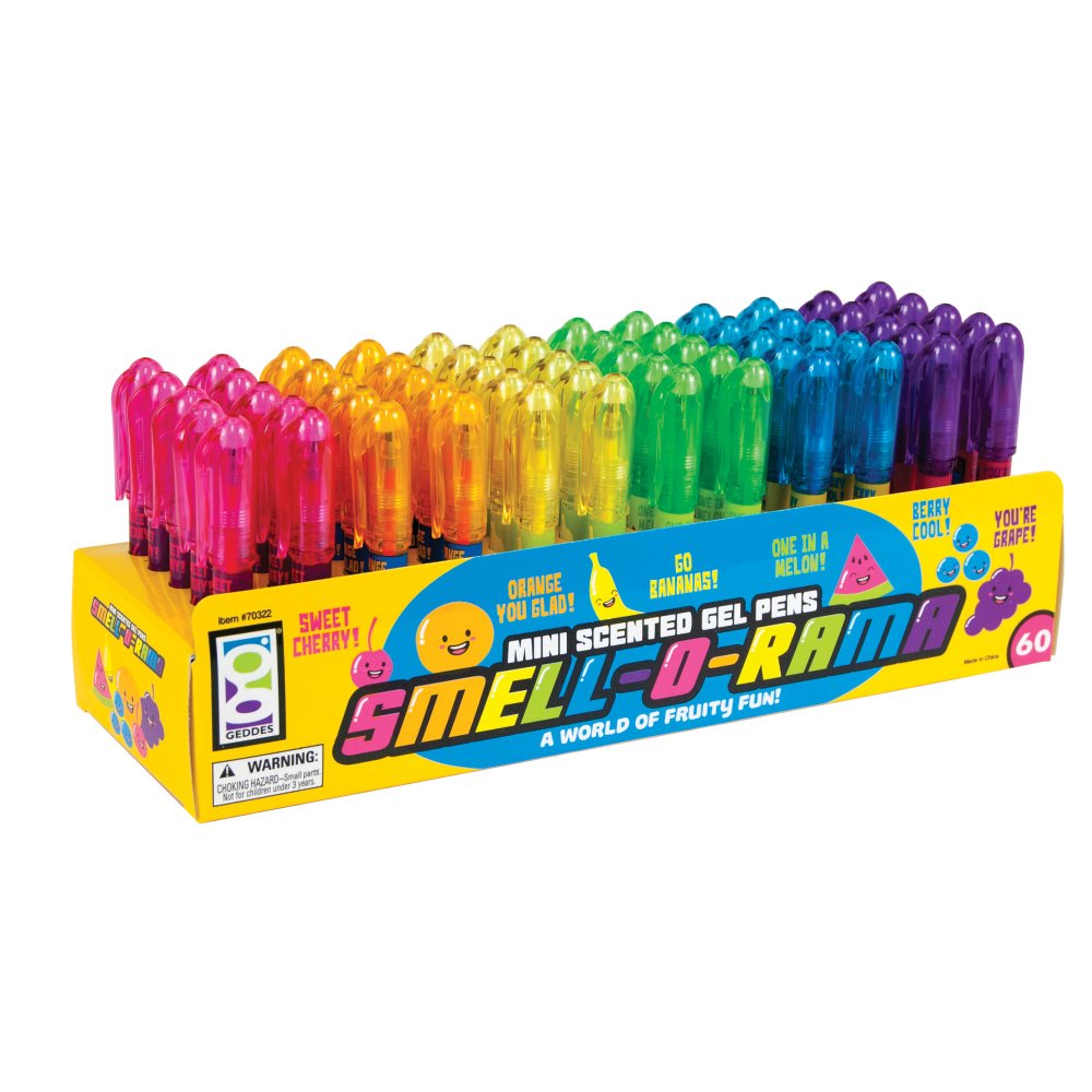 Raymond Geddes Smell-O-Rama Mini Scented Gel Pens (Pack of 60)