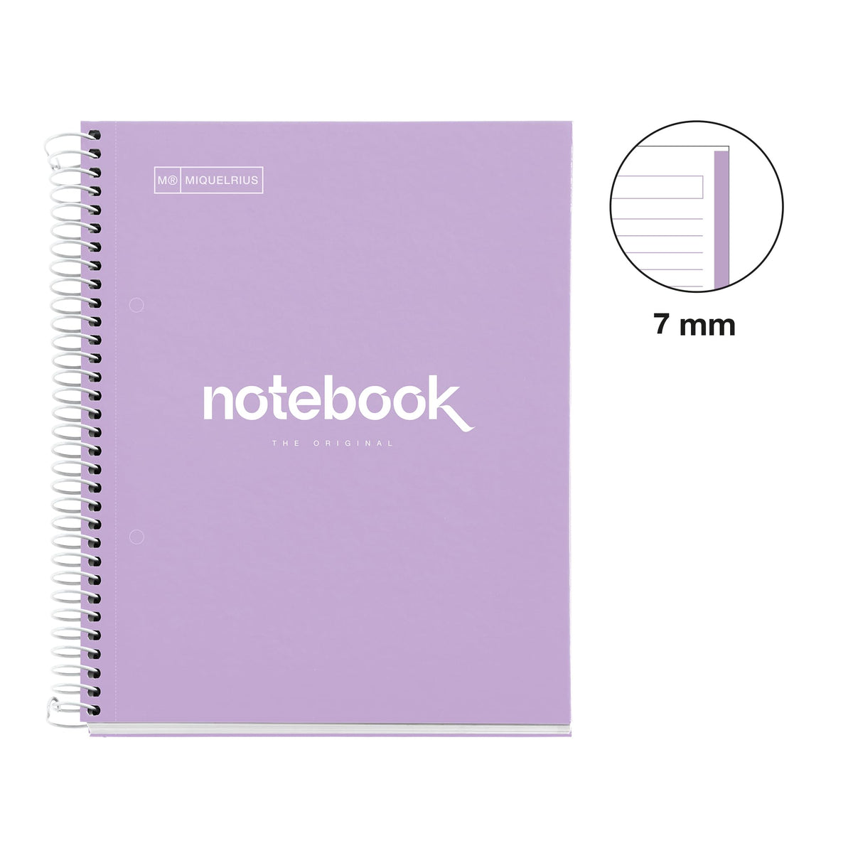 Miquelrius A5 Notebook Emotions 80 Sheets 90 gsm Horizontal Ruled 7 mm 1 Colour Strip Spiral
