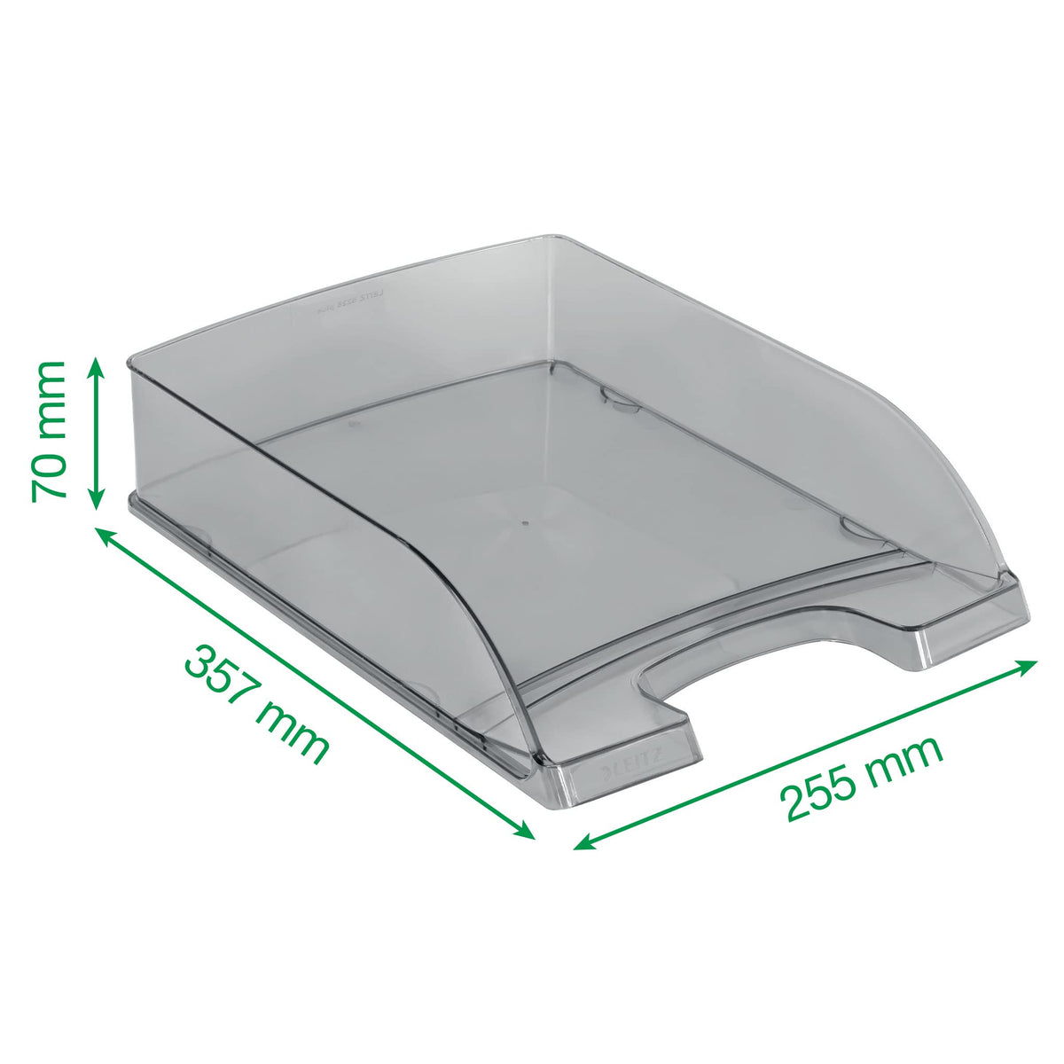 Leitz A4 Letter Tray, Transparent Red, Plus Range, 52260028