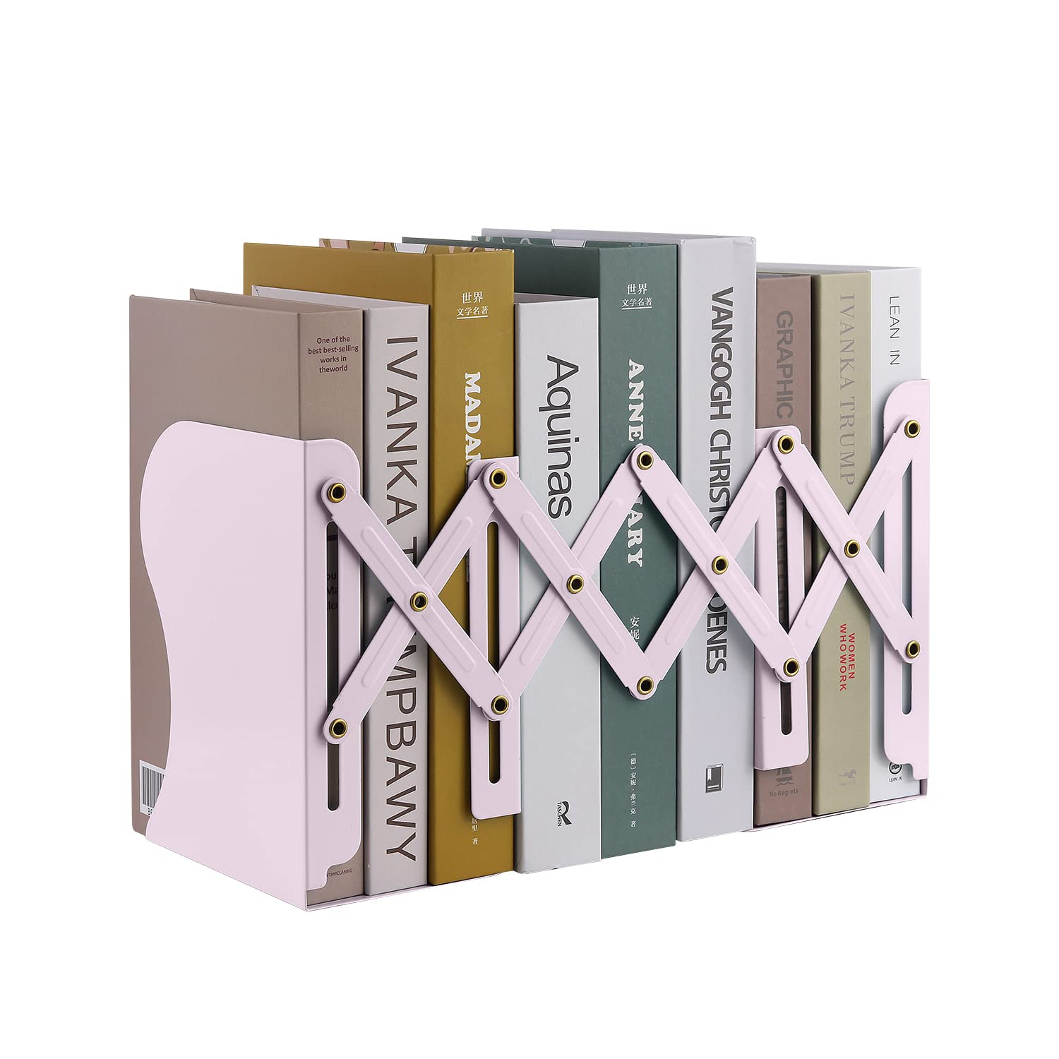 MSDADA Adjustable Bookends, Book Ends for Heavy Books, Expandable Book Organizer for Desk, Shelf