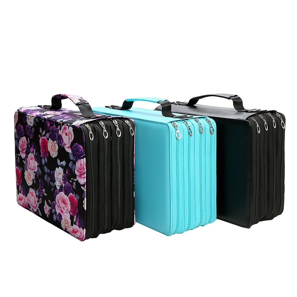 Lbxgap Marker Pen Organizer Case 224 Slots w/Handle & Shoulder Strap