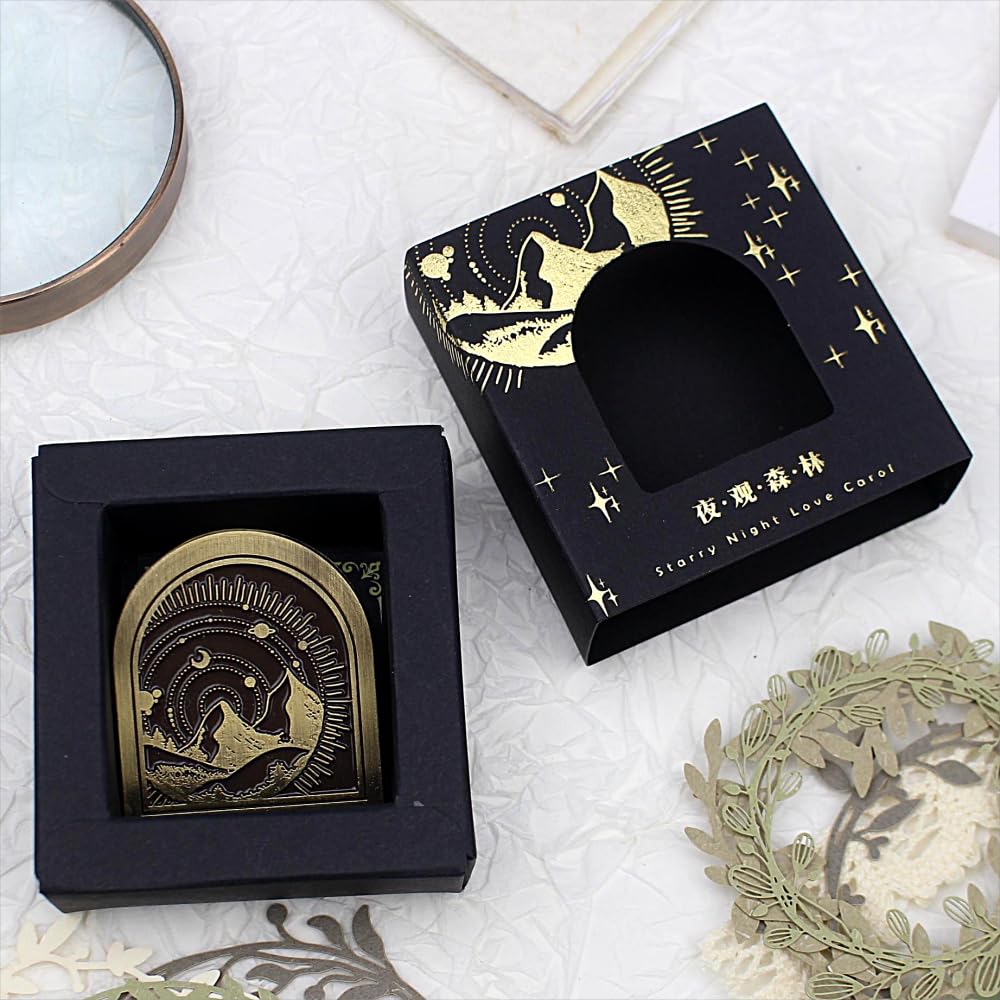 Dwpetzo Vintage Forest Themed Metal Book Clip for TN Travelers Moterm Midori Notebook Accessories
