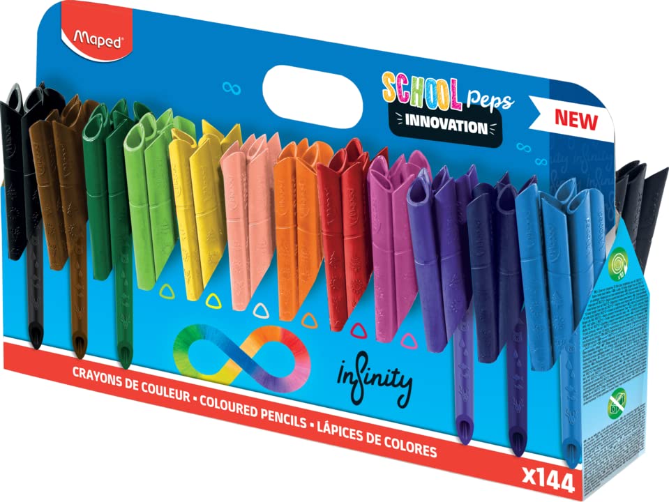 Maped Color'Peps Infinity Colored Pencils - No sharpening needed! - 144 Colors