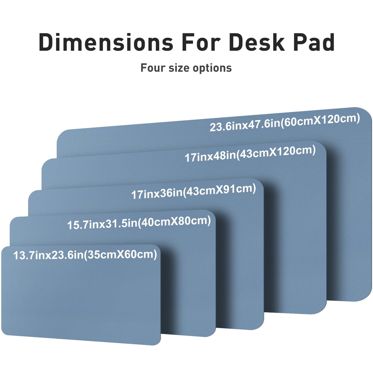 Aothia Faux Leather Desk Mat – Large Mouse Pad, Non-Slip PU Leather Blotter, Waterproof Writing