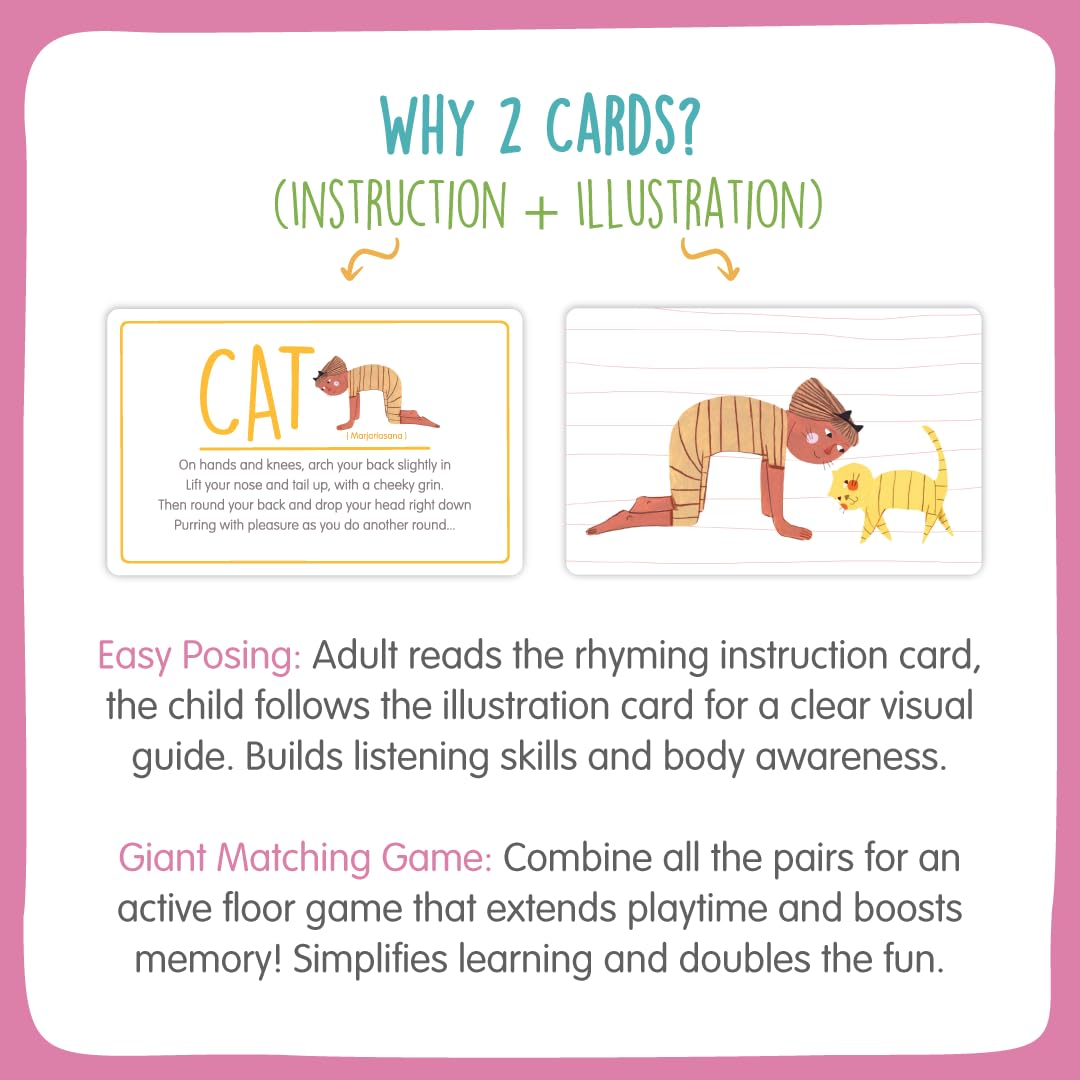 YOGi FUN Yogi Kit Card Game, 40 Yoga Cards Rhyming Game, Award Winning Educational Activities