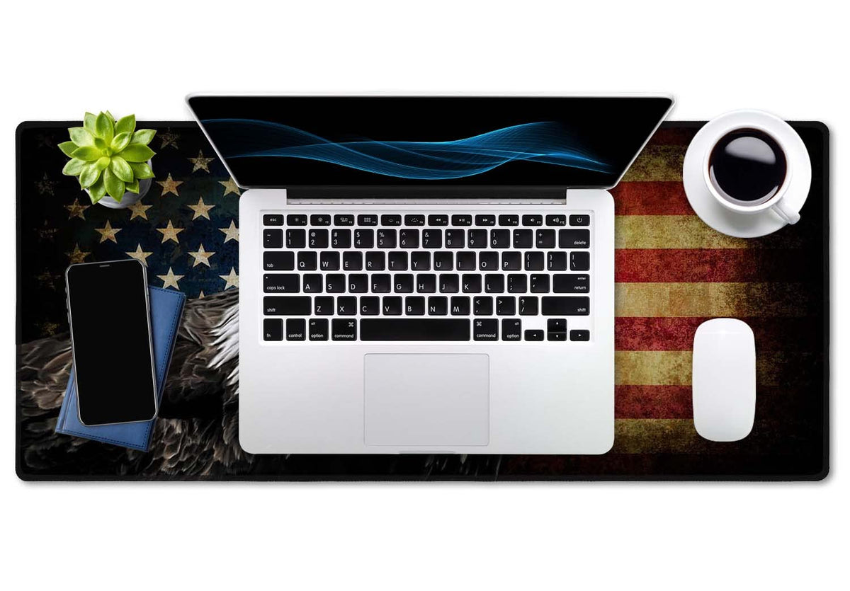 SSOIU Extended Gaming Mouse Pad - Non-Slip Water-Resistant Rubber Base Computer Keyboard Mouse Mat