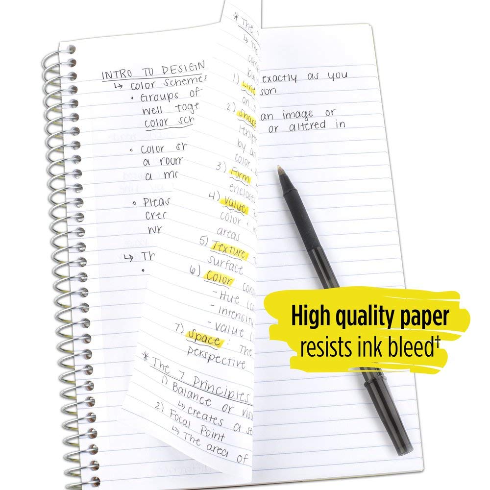 Five Star Spiral Notebook, 2 Subject, College Ruled Paper, 100 sheets, 9-1/2" x 6", Blue (72287)