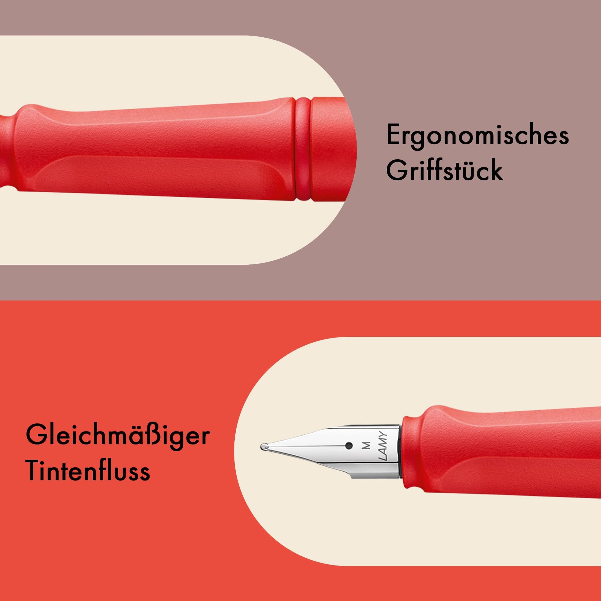 Lamy Safari Cosy Fountain Pen 020 Special Edition, Modern Fountain Pen in Strawberry Colour with