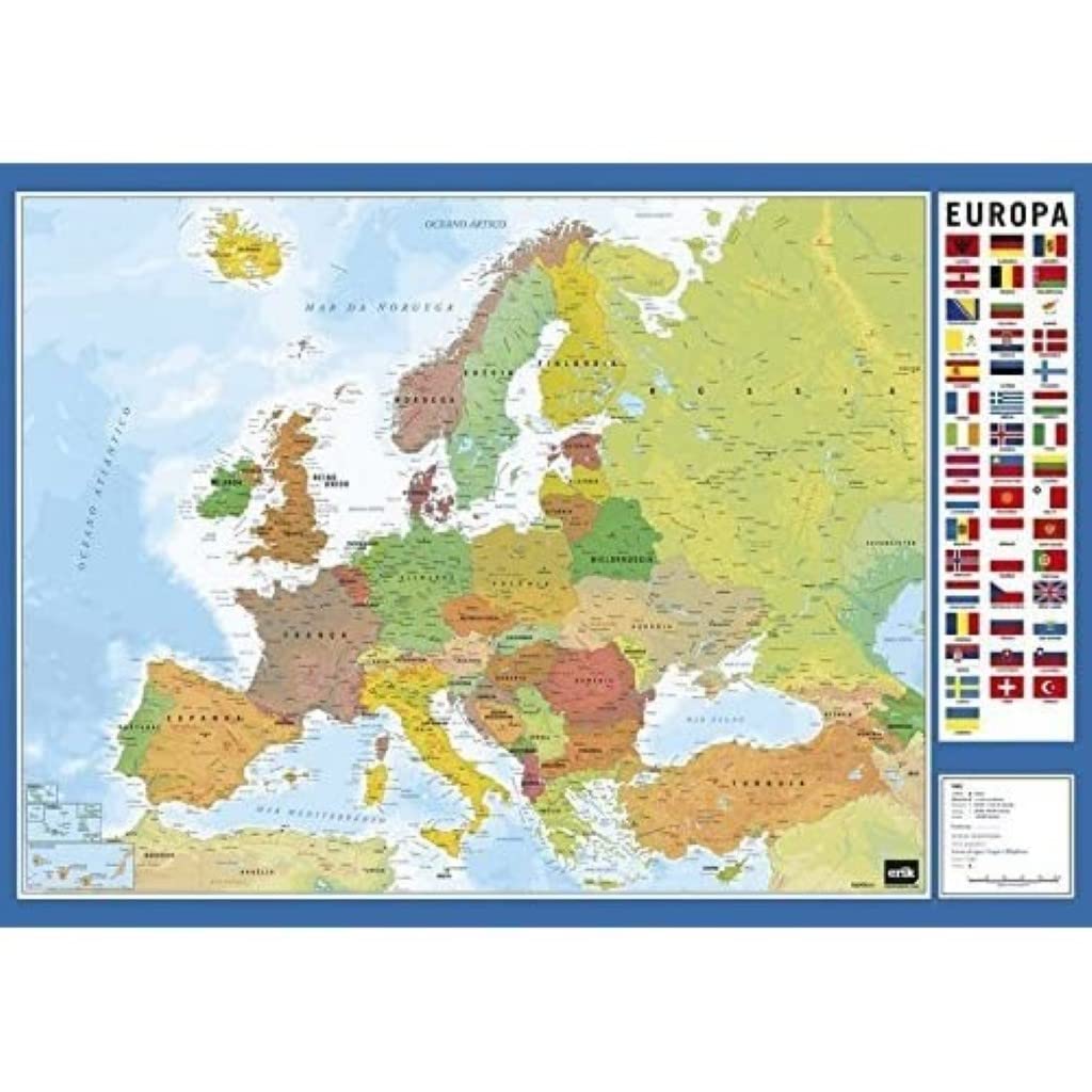 Grupo Erik Europe Map Desk Mat in Portuguese