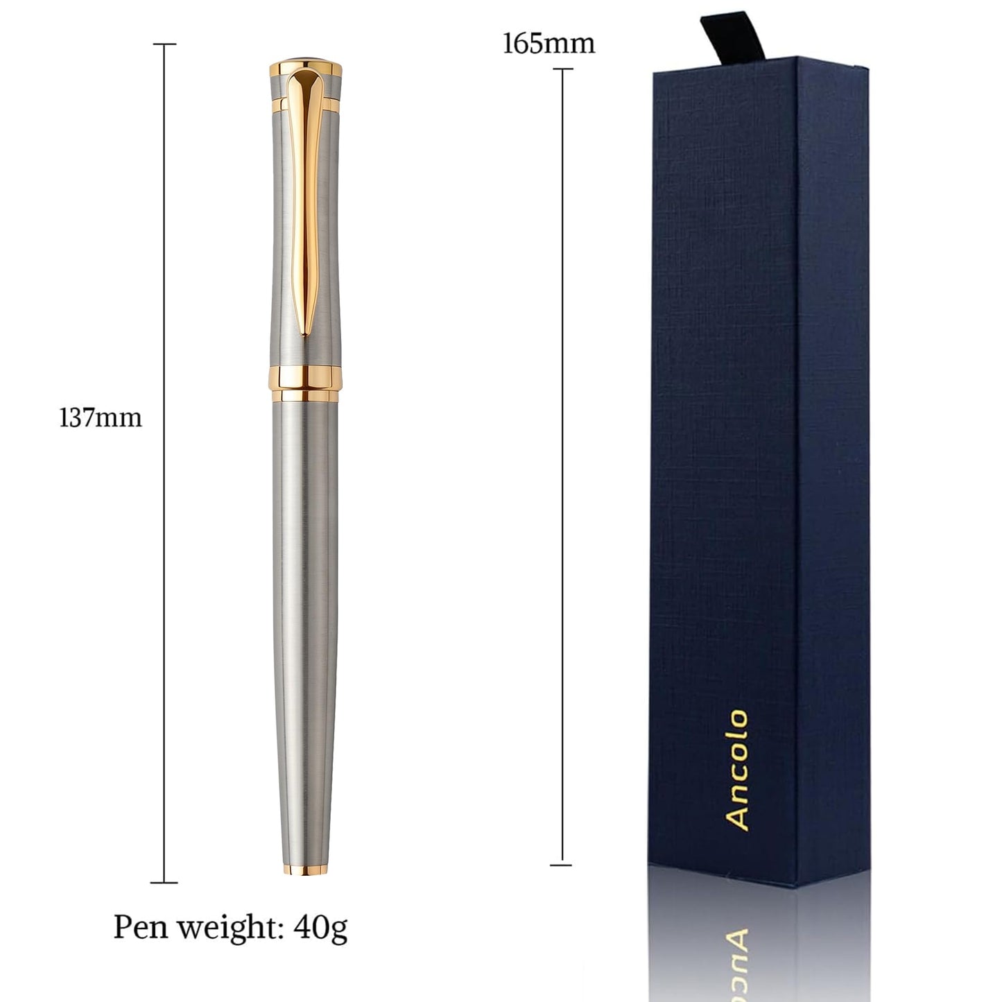 Ancolo Engraved Pens Luxury Roller Pens - Metal Body Gift for Men Women