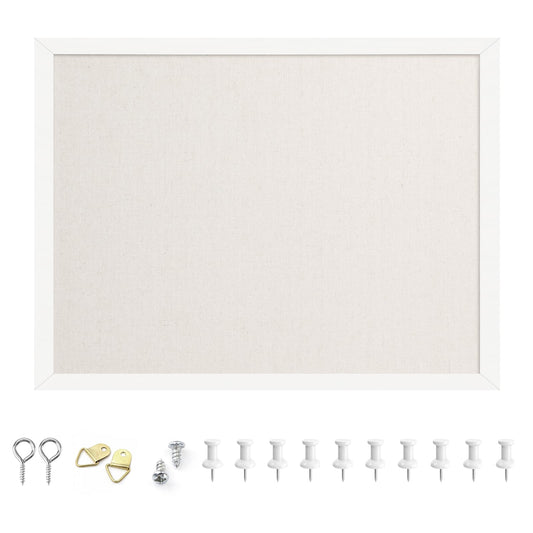 OWLKELA Linen Cork Bulletin Board, 12"x16"