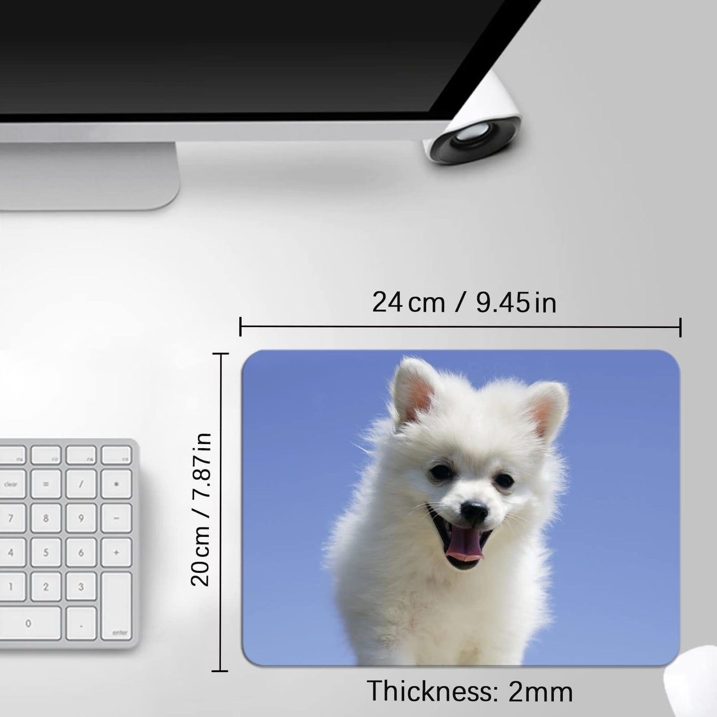 40 PCS Blank White Mouse Pad Bulk for Transfer Heat Press Printing Crafts Non Slip Bottom, Computer