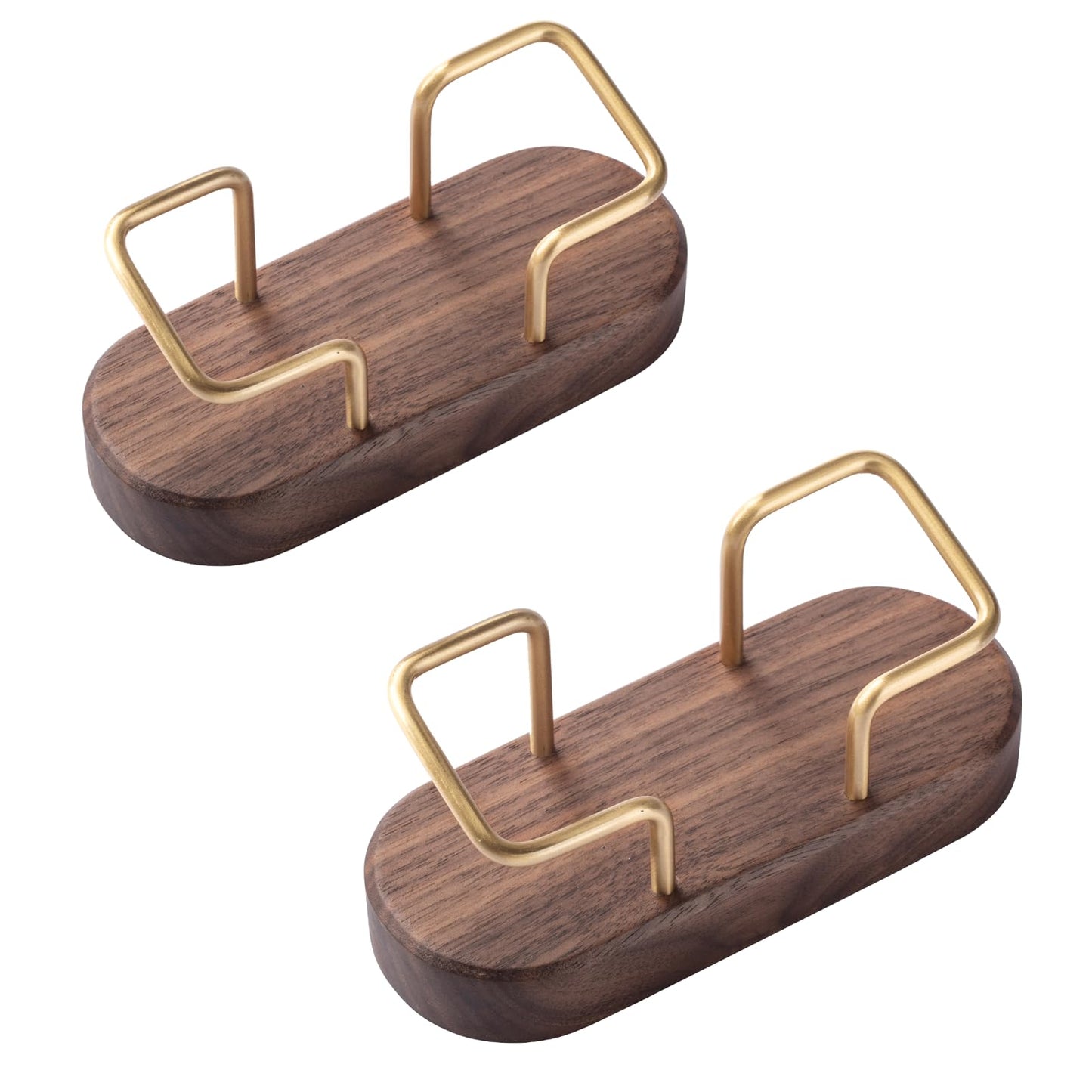 muso wood Walnut Business Card Holder for Desk, 2 Pack
