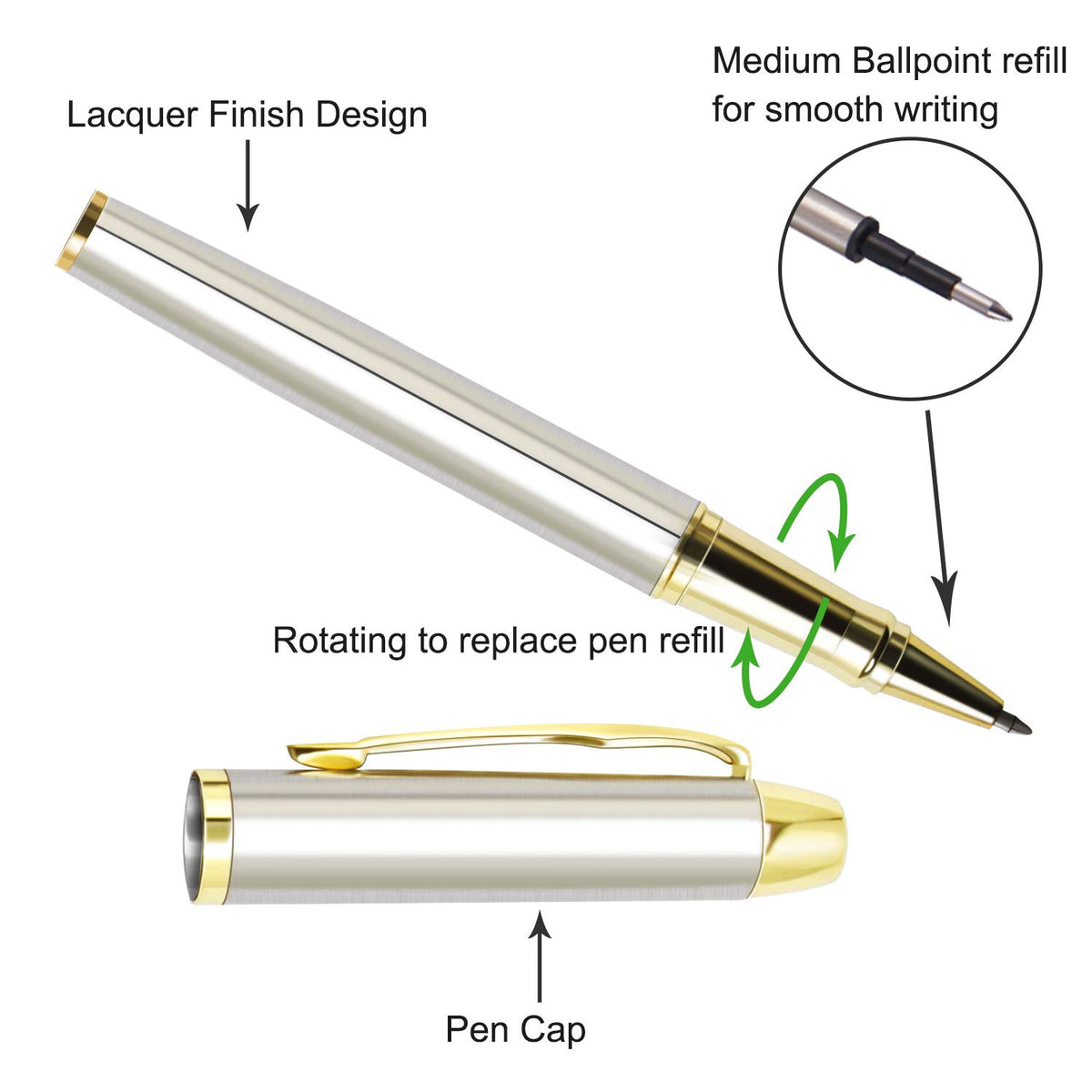 Aolun Personalized Pens,Custom Engraved Ballpoint Pen,Perfect for Birthday,Business,Party with