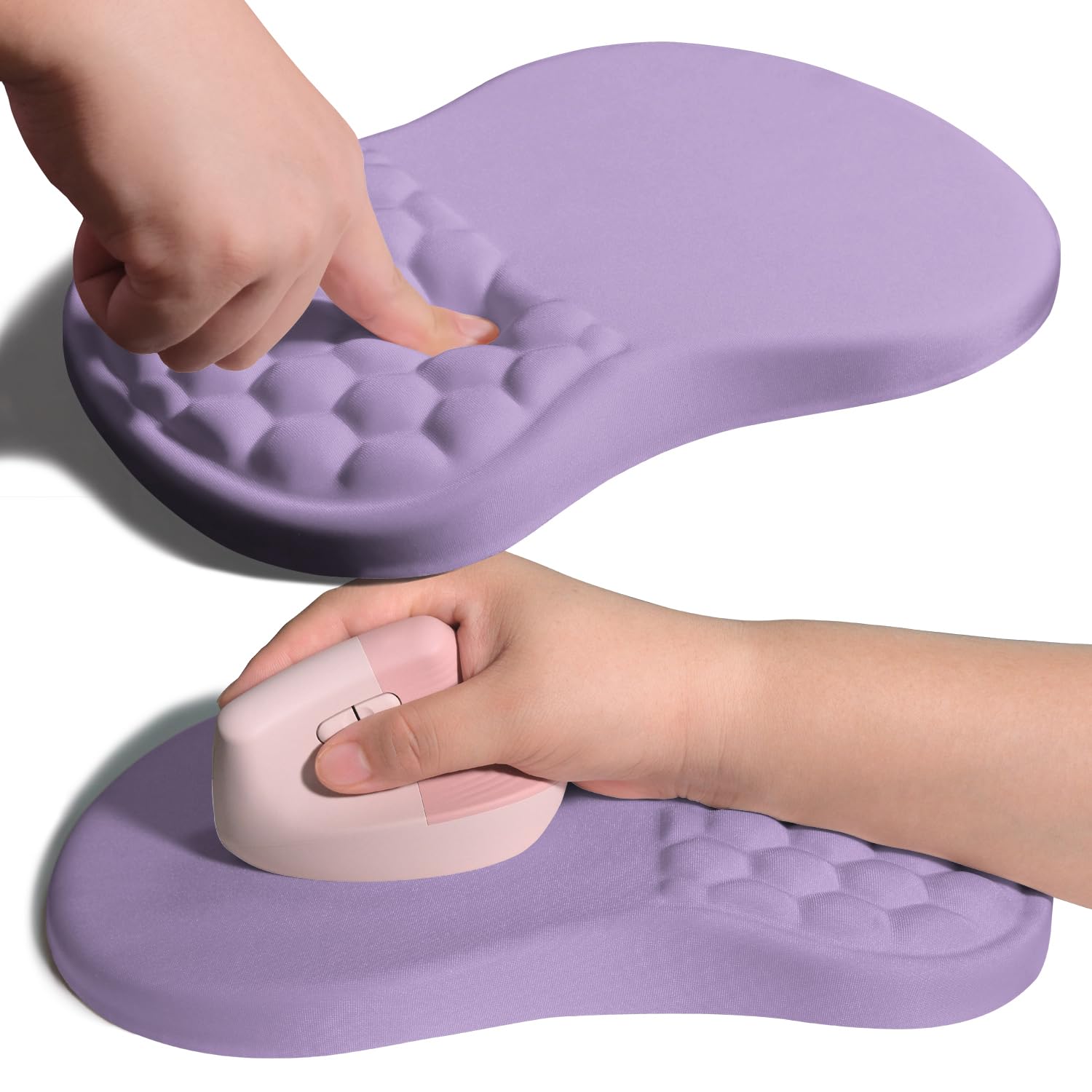 Armanza Ergonomic Joint Wrist Support Mouse Pad with Memory Foam Cushion Massage Bump, Carpal