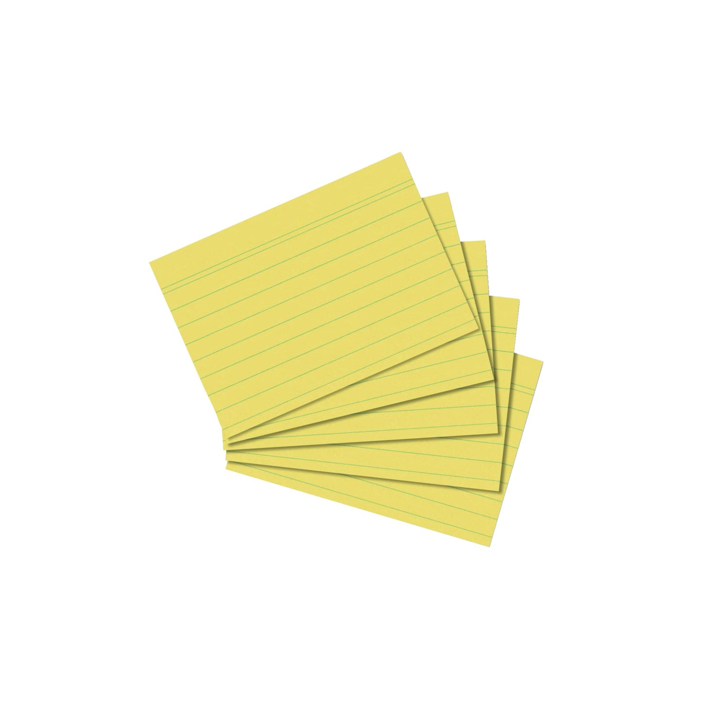 Herlitz 10836328 Index Cards A8 Lined Yellow Pack of 100, Giallo liniert