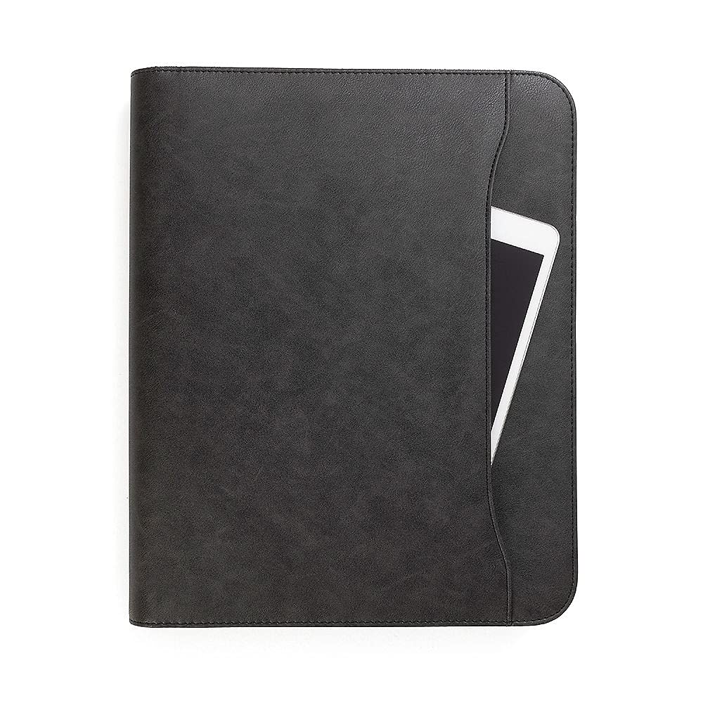 Forevermore Portfolio Binder, 1" Removable 3-Ring, Vegan Leather, Black