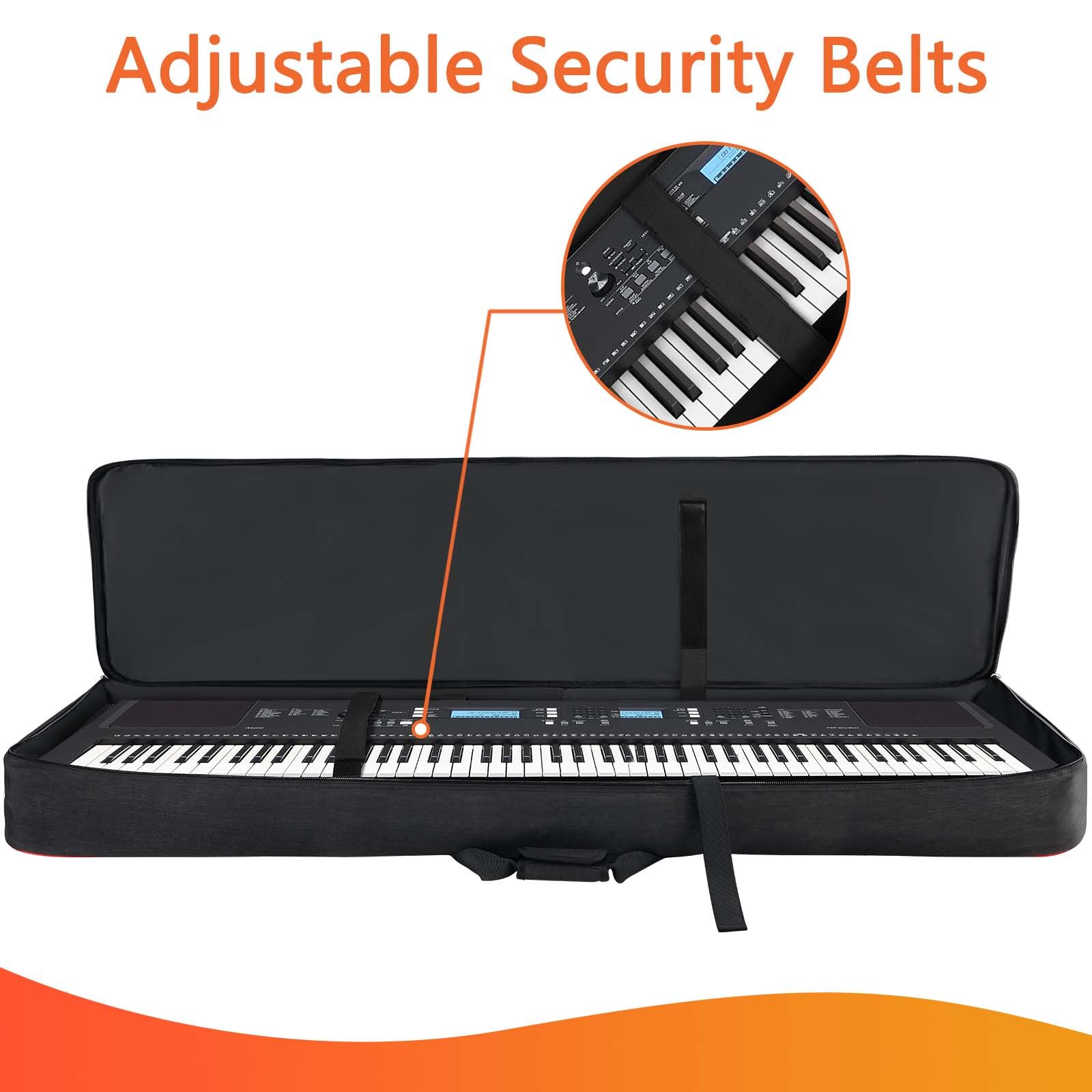 SNIGJAT 76 Key Keyboard Case Soft with Adjustable Padded Shoulder Straps