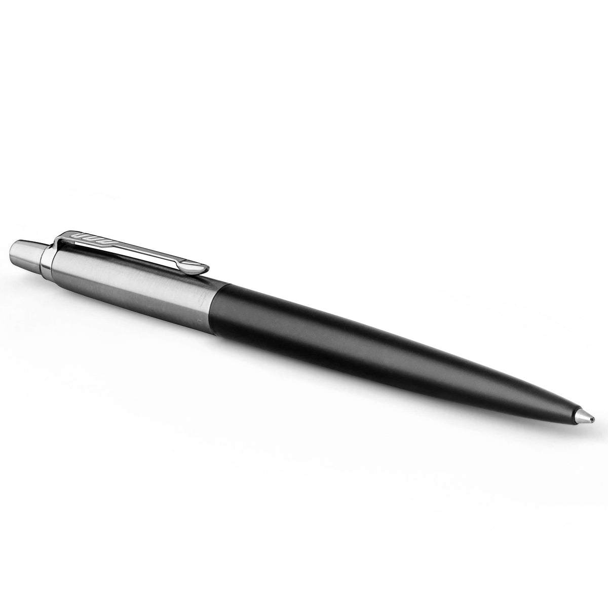 Parker Jotter Ballpoint Pen Bond Street Black with Chrome Trim Medium Point Blue Ink Gift Box