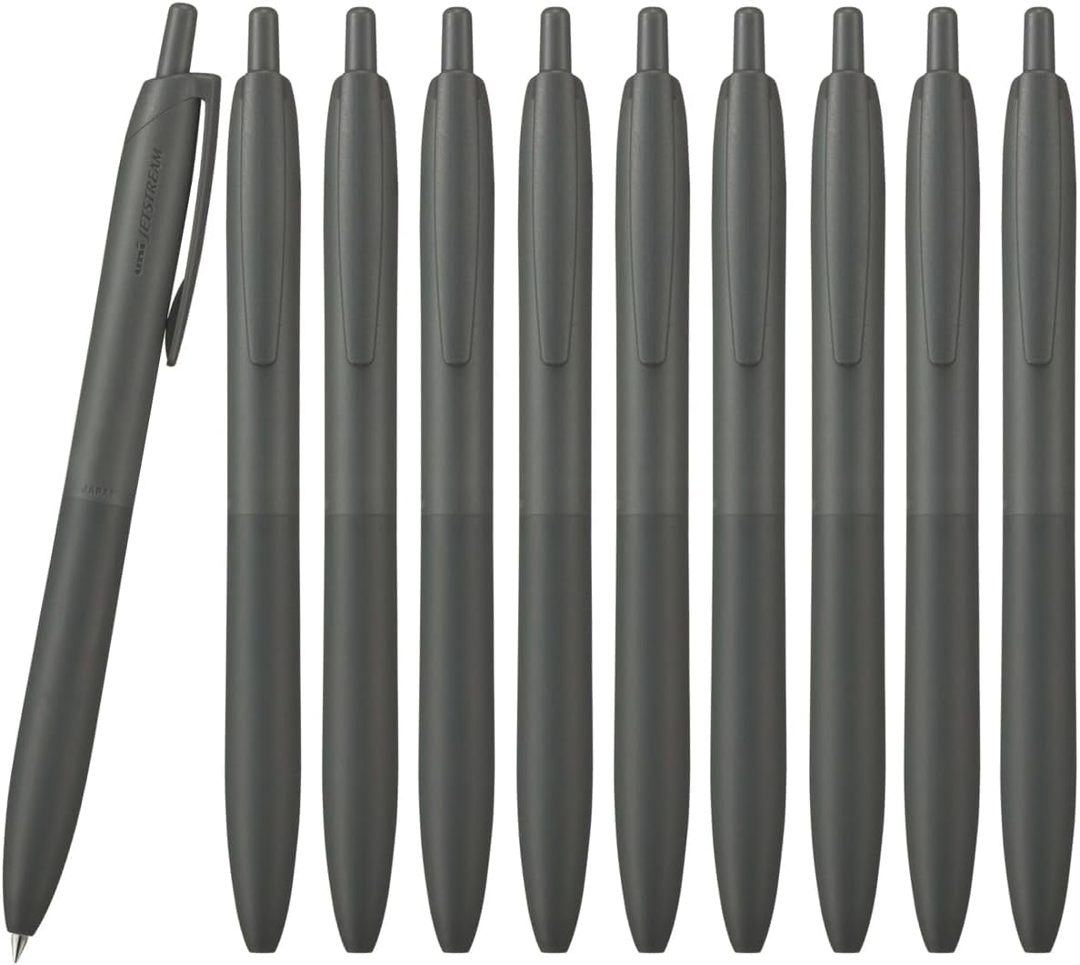 三菱鉛筆 Uni Jetstream Single Ballpoint Pen, Equipped with 0.7mm Lite Touch Ink (Black), Off Black