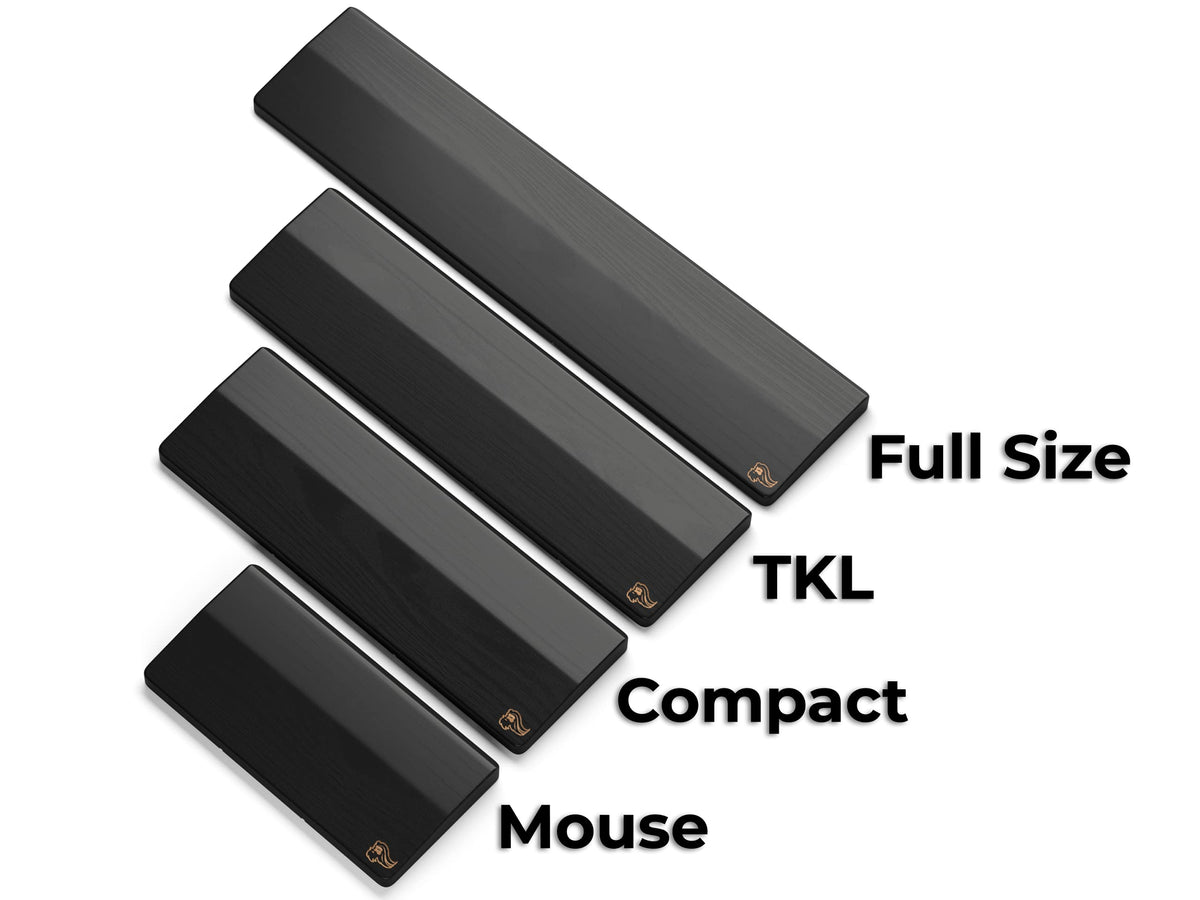 Glorious Wooden Wrist Rest - Compact - Onyx/Black - Mechanical Keyboards Wood Ergonomic Palm Rest|