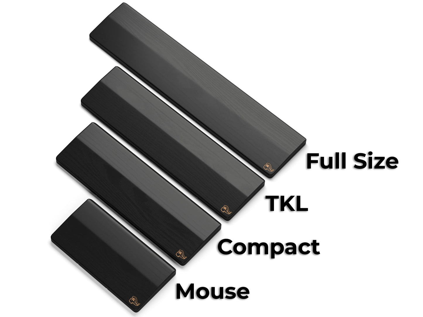 Glorious Wooden Wrist Rest - TENKEYLESS (TKL) - Onyx/Black - Mechanical Keyboards Wood Ergonomic