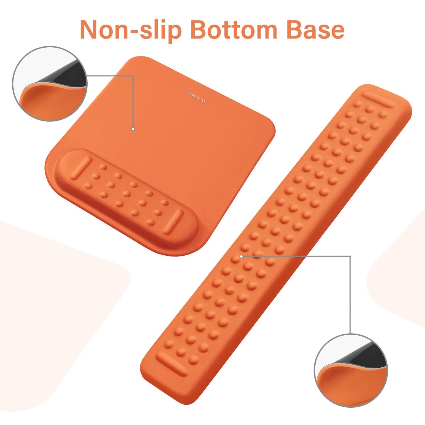 MOSISO Keyboard Stand&Wrist Rest Support for Keyboard &Mouse Pad Set