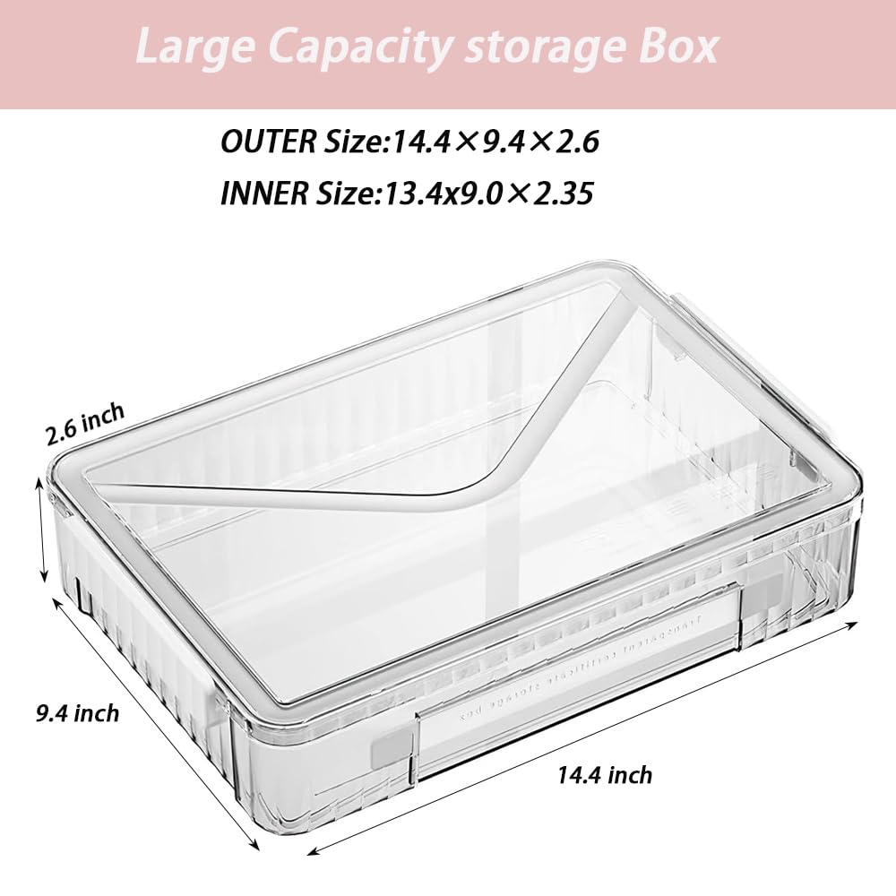 RHONZHAO Clear Stackable Project Case, 2 Pack, for A4