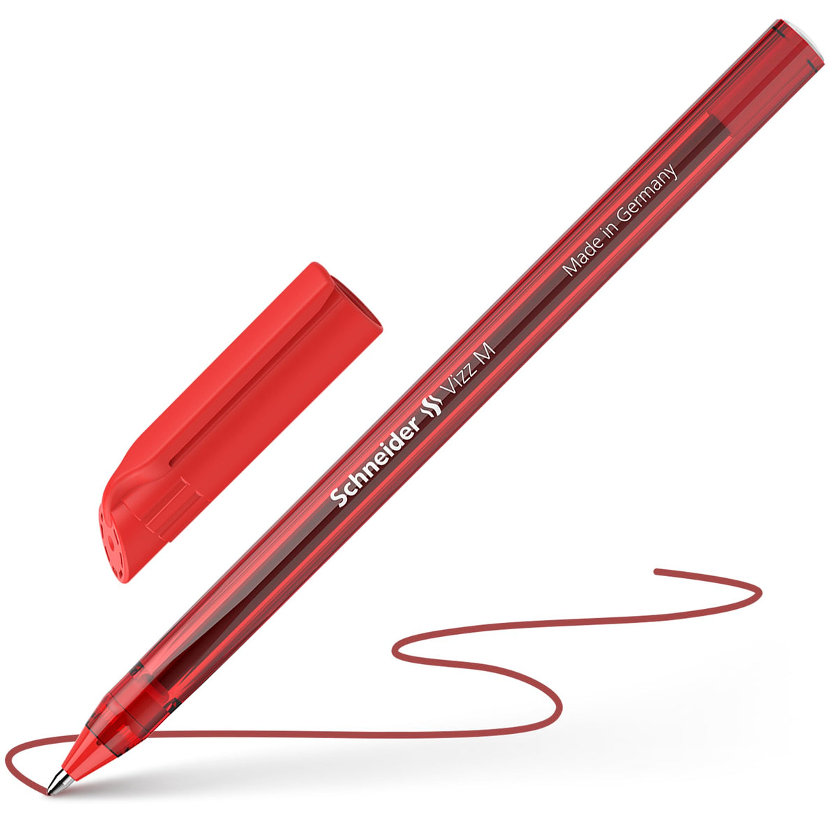 Schneider Vizz 102202 Ballpoint Pen for Easy and Quick Writing - Colour Ink Barrel - Medium Line
