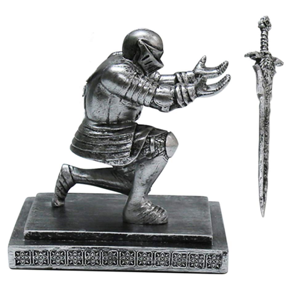 AMJUDOT Knight Pen Holder Magnetic Cool Desk Accessories and Organizers Executive Soldier Knight