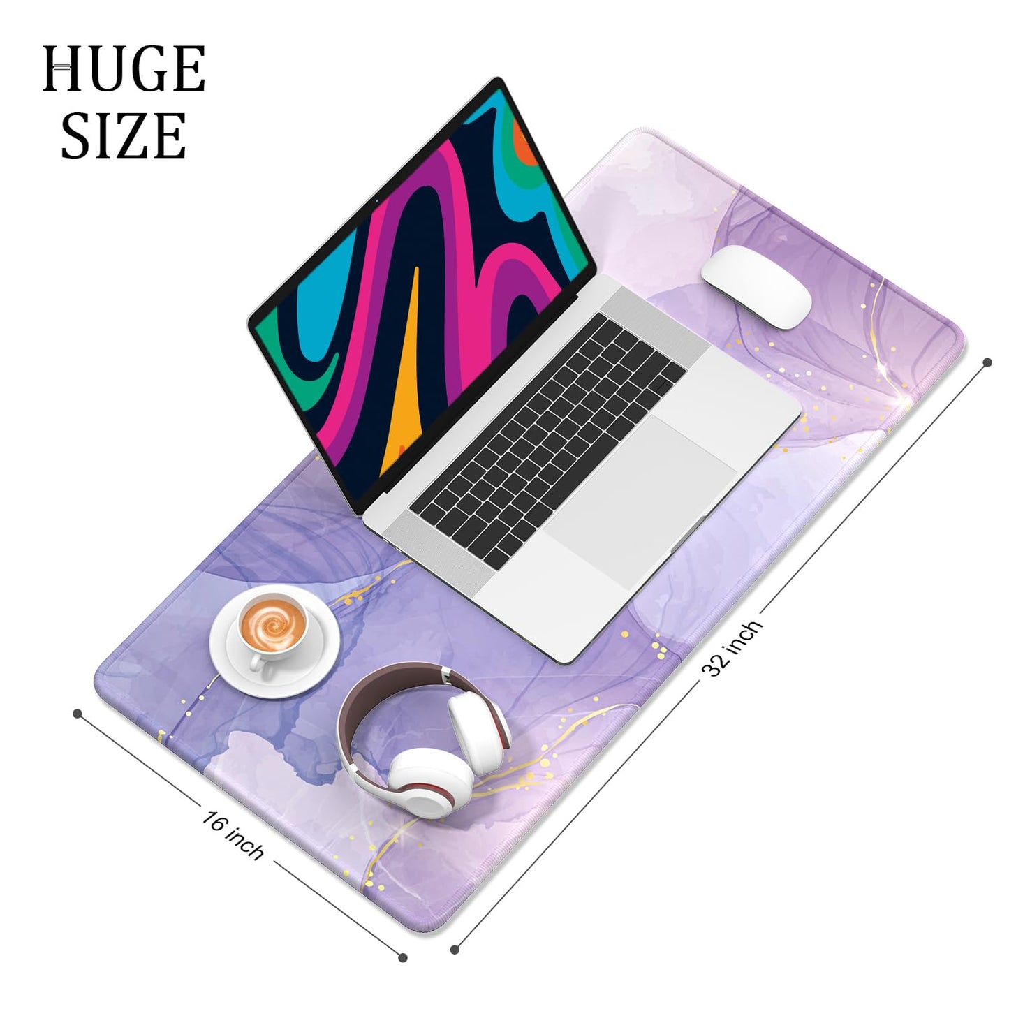 Desk Mat, 32" x 16" XXL Extended Large Gaming Mouse Pad, Desktop Decor Desk Pad, Cute Men Women