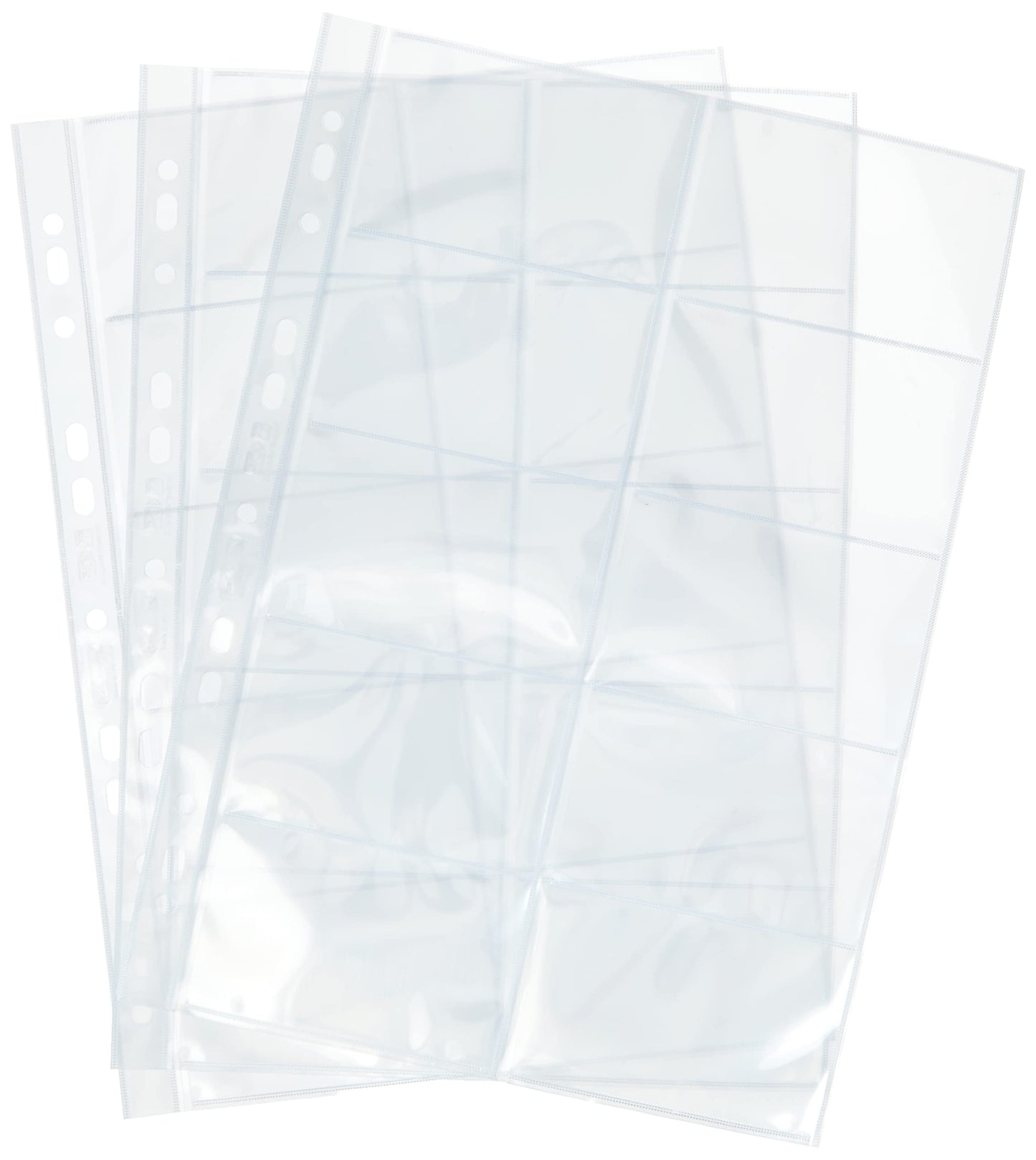 Herlitz 5894209 Business Card Case A4 with 10 Compartments, Clear, Pack of 10