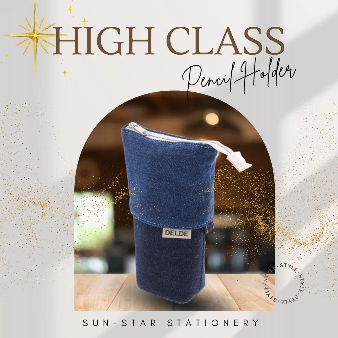 SUN-STAR Stationery Pen Case DELDE Denim Blue S1415891