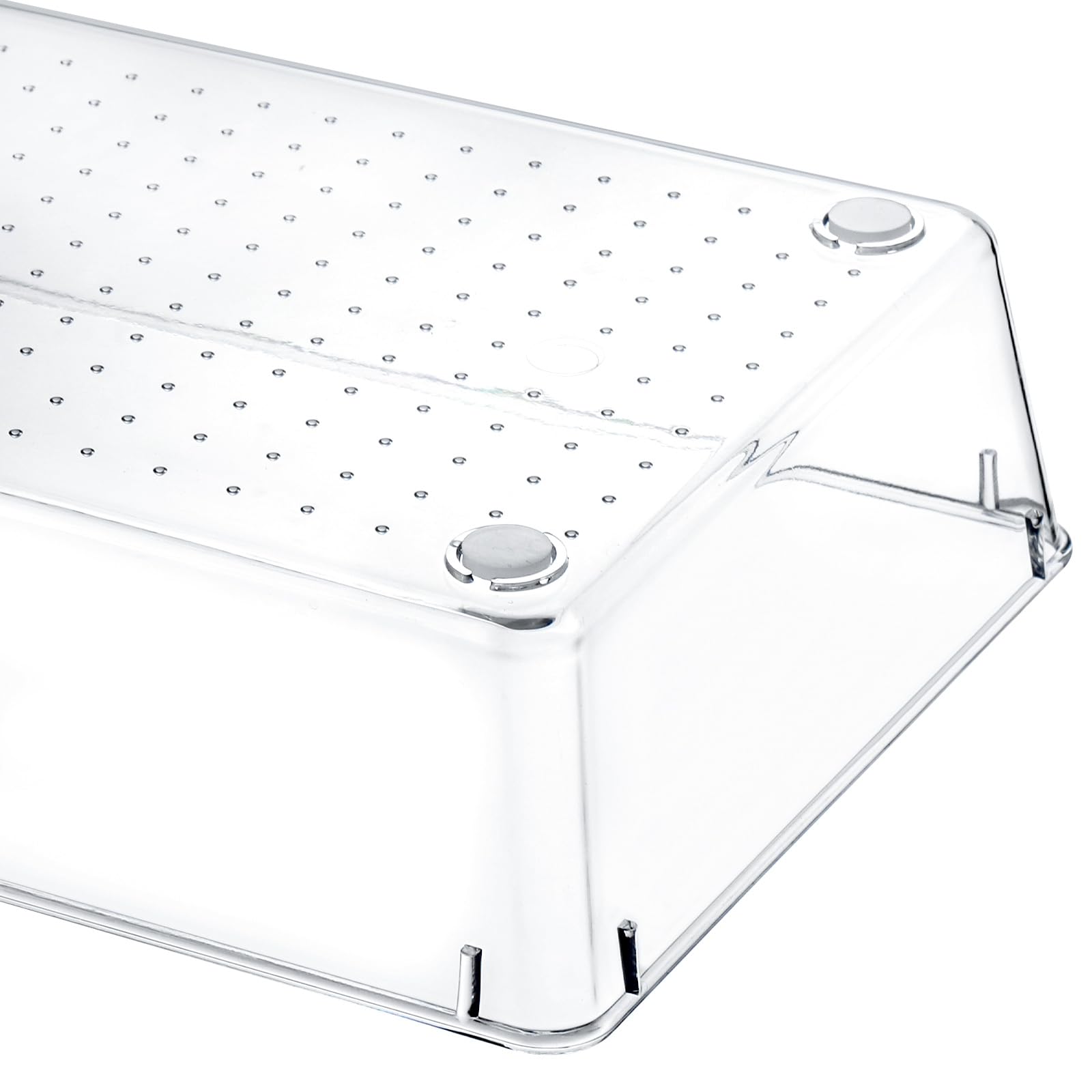 Kingrol 6 Pack 12 x 6 x 2 Inch Clear Drawer Organizer Trays, Desk Drawer Divider Storage Bins