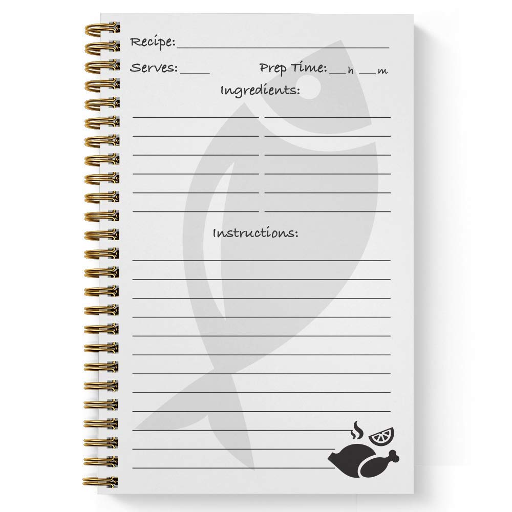 Gotcha Covered Notebooks Softcover Sweet Recipes 5.5" x 8.5" Spiral Recipe Notebook/Journal, 120