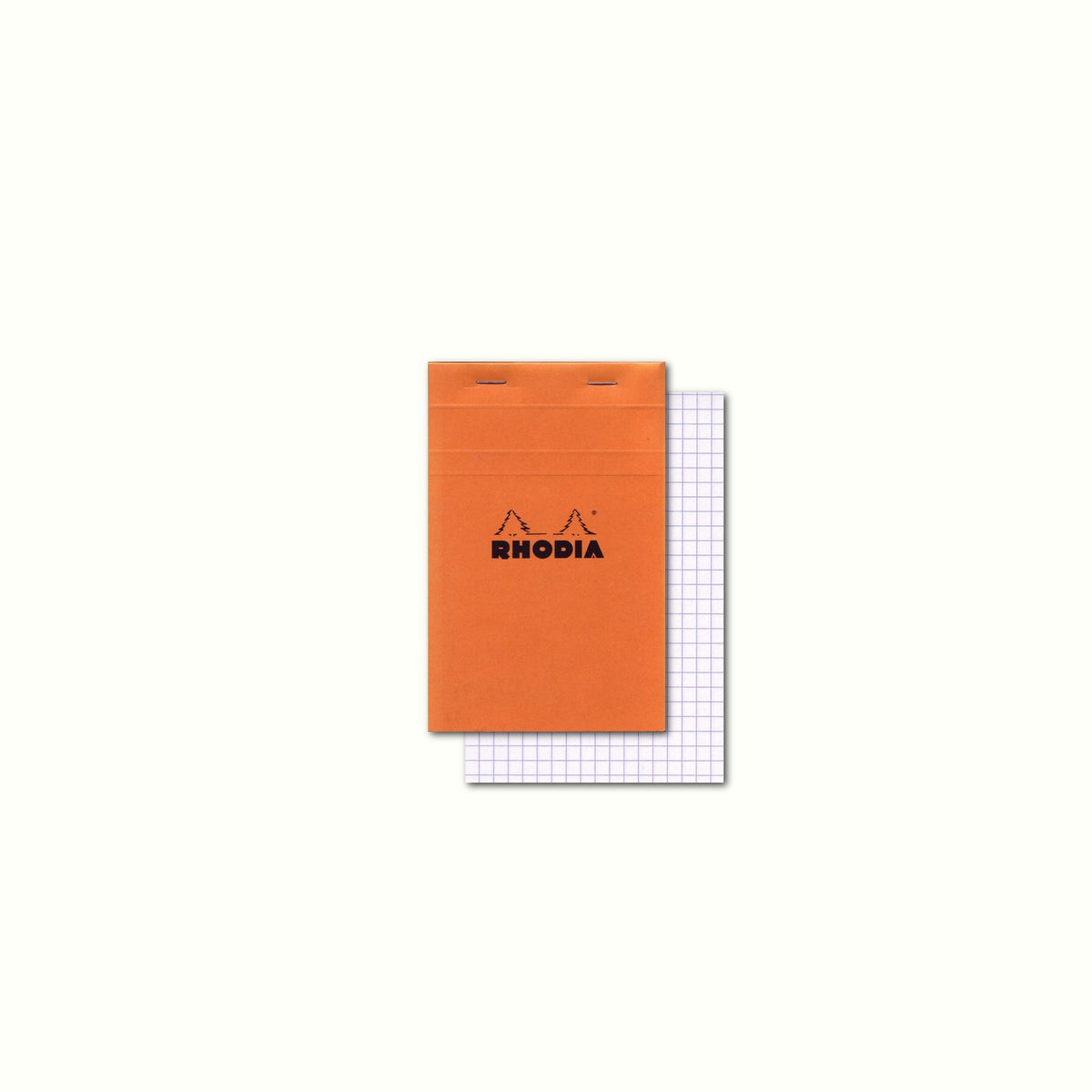 Rhodia Staplebound Notepad - Graph 80 sheets - 8 ¼ x 11 ¾" - Orange Cover