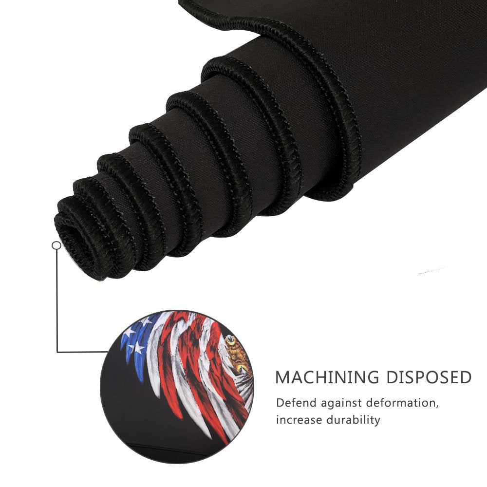 Cmhoo XXL Professional Large Mouse Pad & Computer Game Mouse Mat (35.4x15.7x0.1IN, US Eagle)