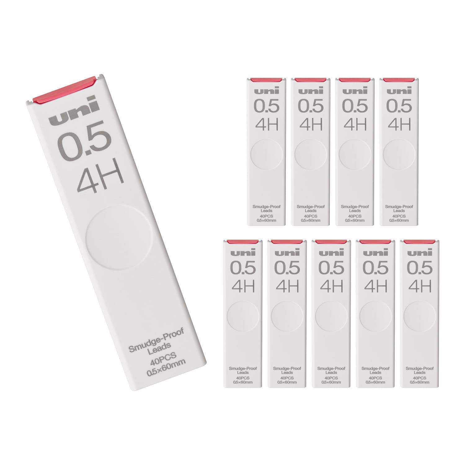 Mitsubishi Pencil Uni ULS05404H Mechanical Pencil Lead, 0.5, 4H, 10 Pieces, Box