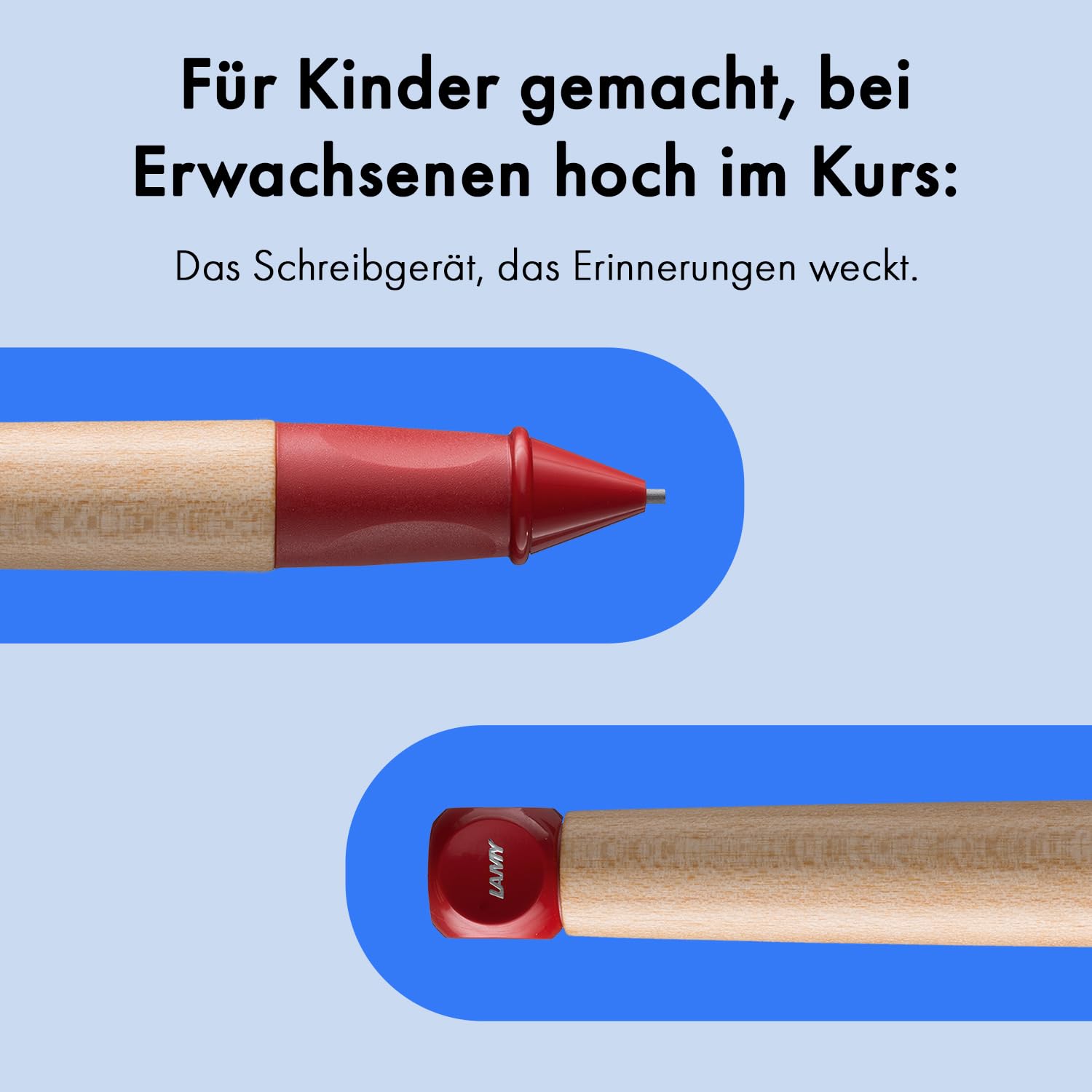 LAMY abc red - child-friendly Mechanical Pencil for writing beginners with ergonomic grip & robust