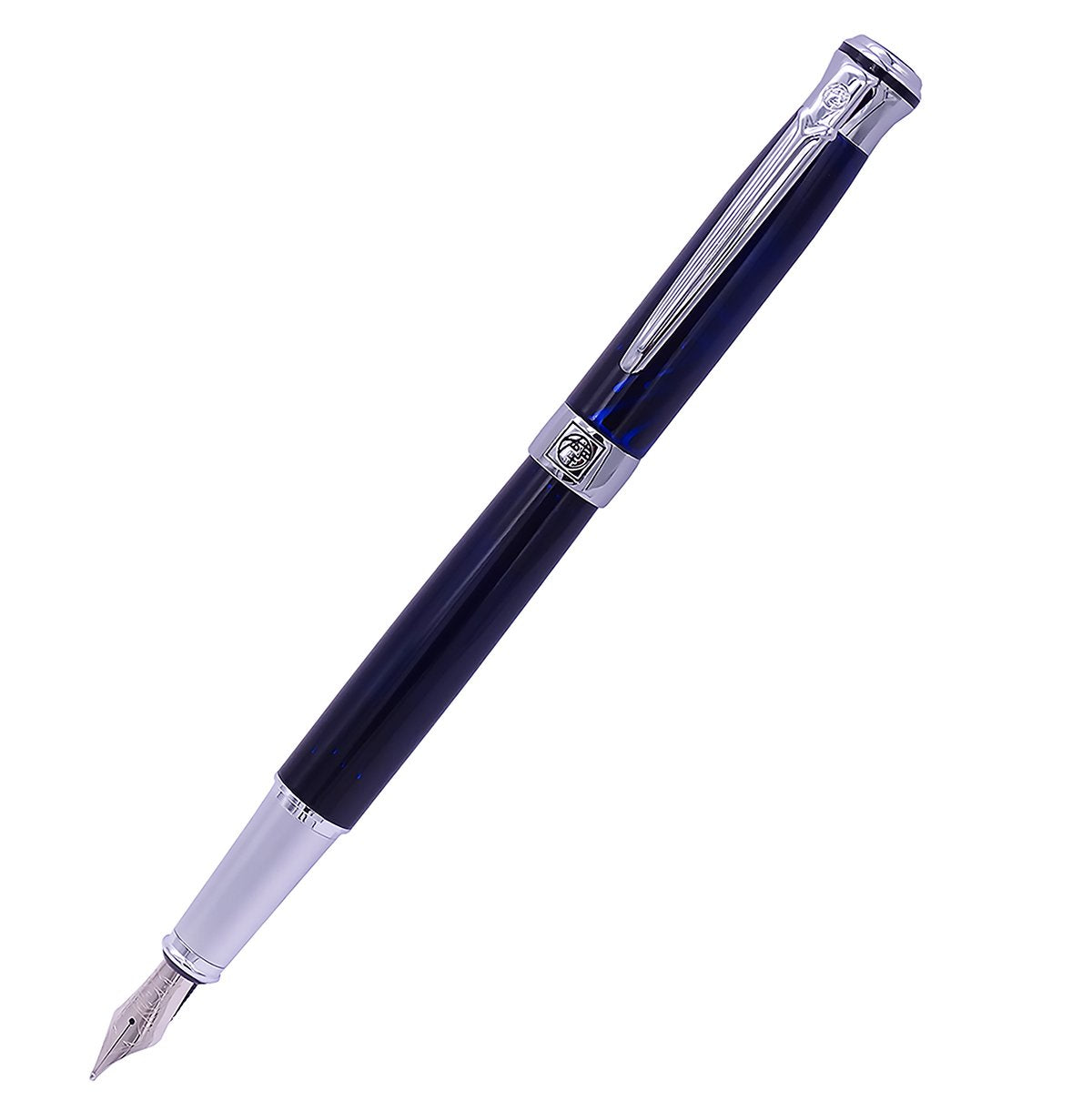 Lanxivi Picasso Fountain Pen Fine Nib 903 Series Blue Marble Sweden Flower King with Well-Balanced