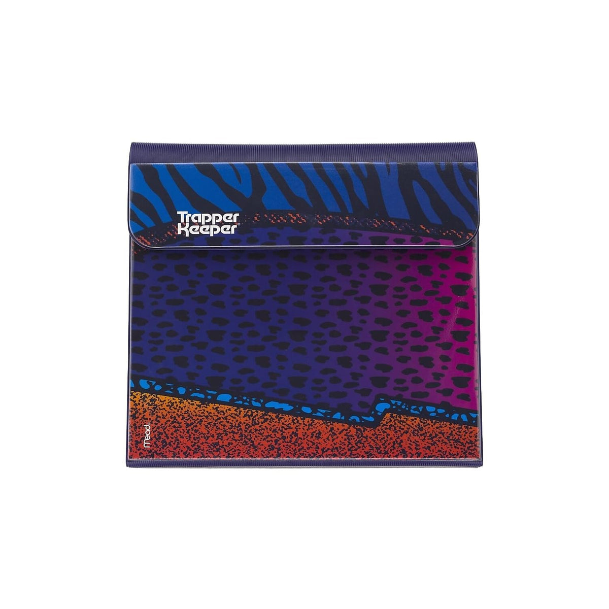 Mead Trapper Keeper Binder, Retro Design, 1 Inch Binder, 2 Folders and Extra Pocket, Metal Rings